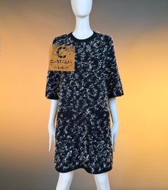 CHANEL 6K$ New Paris / Salzburg CC Buttons Fluffy Dress 40 FR