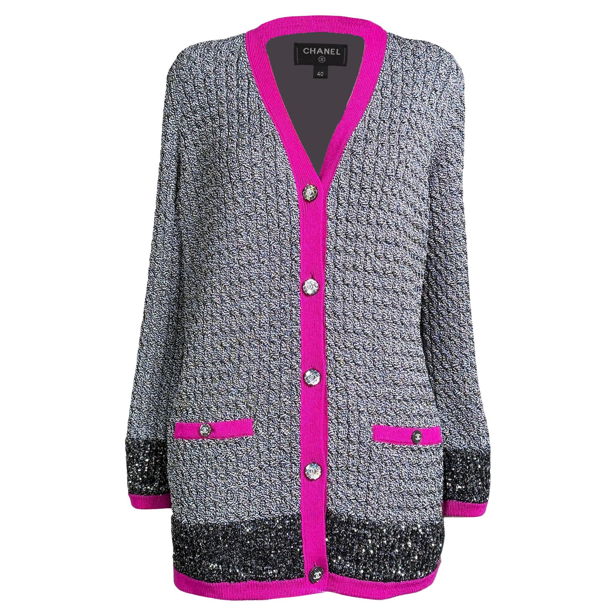 CHANEL 6K$ New Sequin Embellished Jacket 40 FR