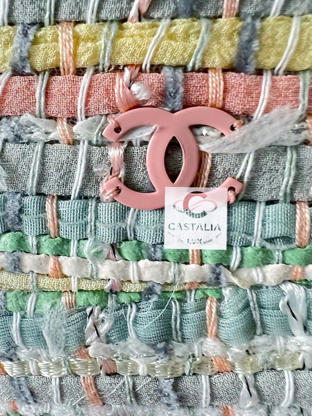 Chanel 6K$ Ribbon Tweed Skirt in Pastels 3