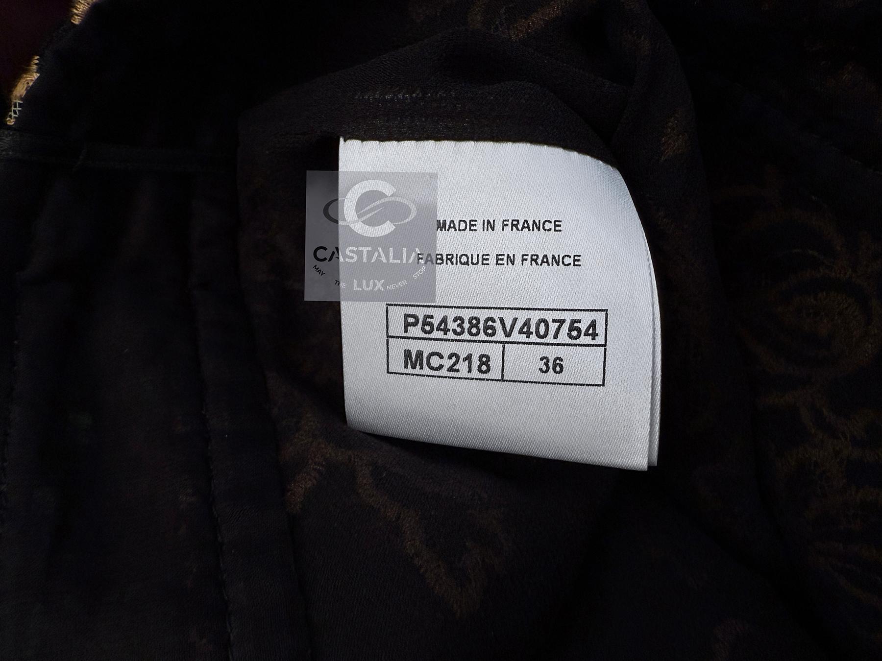 Chanel 6K$ Roman Nocturne Pantalon brodé 36 FR en vente 8