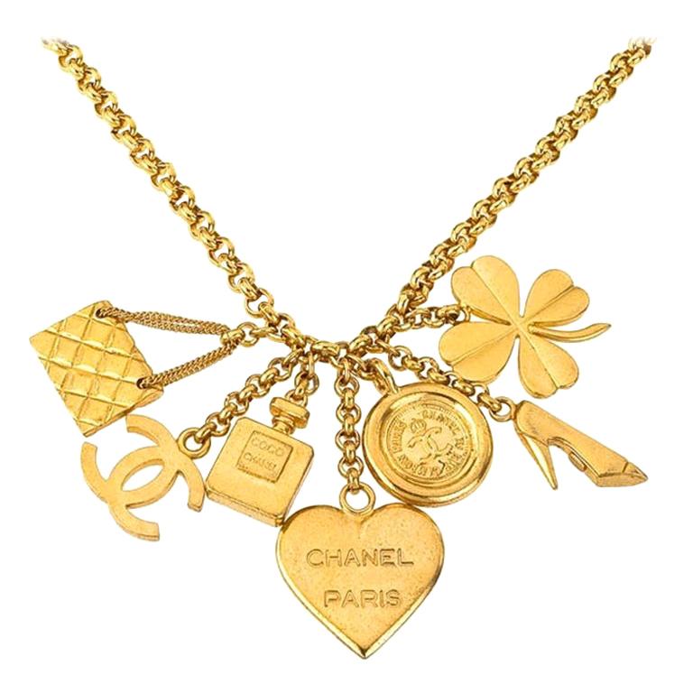 Chanel 7 Lucky Charm Necklace For Sale