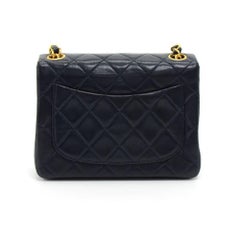 Chanel 7" Mini Flap Navy Quilted Leather Shoulder Bag