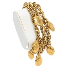 Chanel 70s Vintage Pulsera Cadena Oro