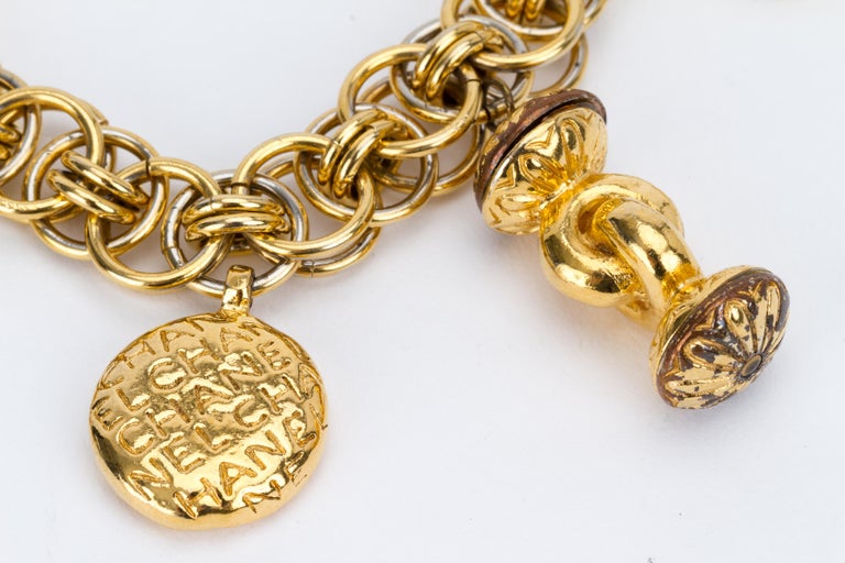 Chanel 70's Vintage Charm Seals Gold Bracelet at 1stDibs  pandora seal  charm, chanel vintage charm bracelet, chanel pandora charm