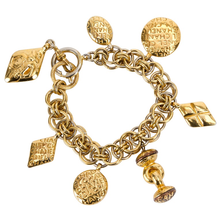 Chanel 70's Vintage Charm Seals Gold Bracelet at 1stDibs | chanel pandora  charm, pandora seal charm, chanel vintage charm bracelet