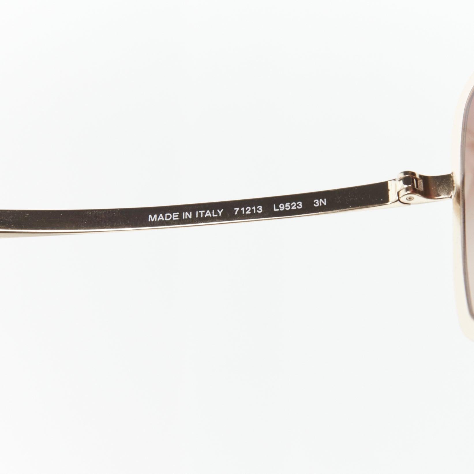 CHANEL 71213 schillernde Logo-Monogramm-Schilfrohrglas-Sonnenbrille Kylie Jenner im Angebot 3