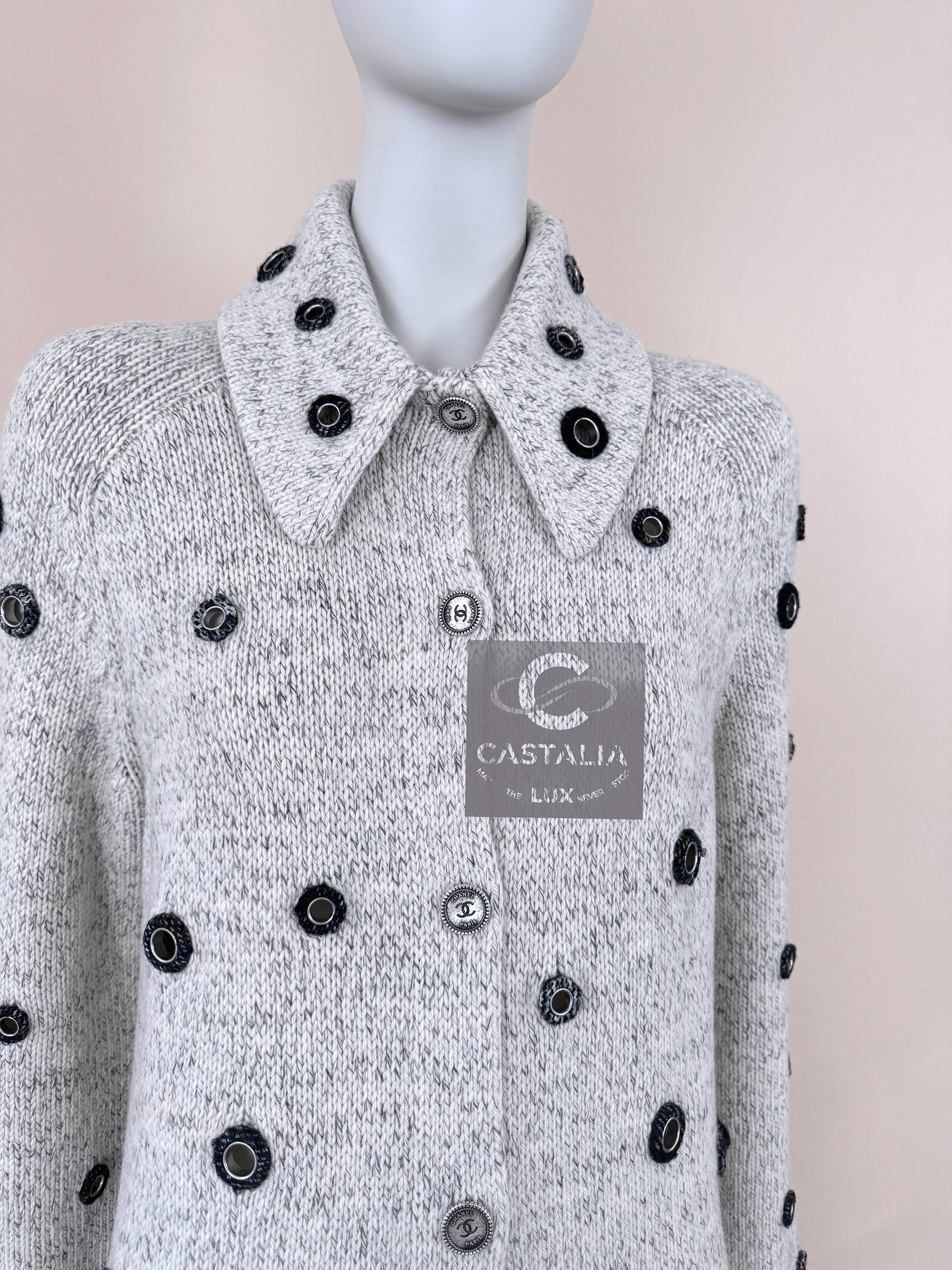 Chanel 7K$ Embellished Cashmere Cardi Coat 6