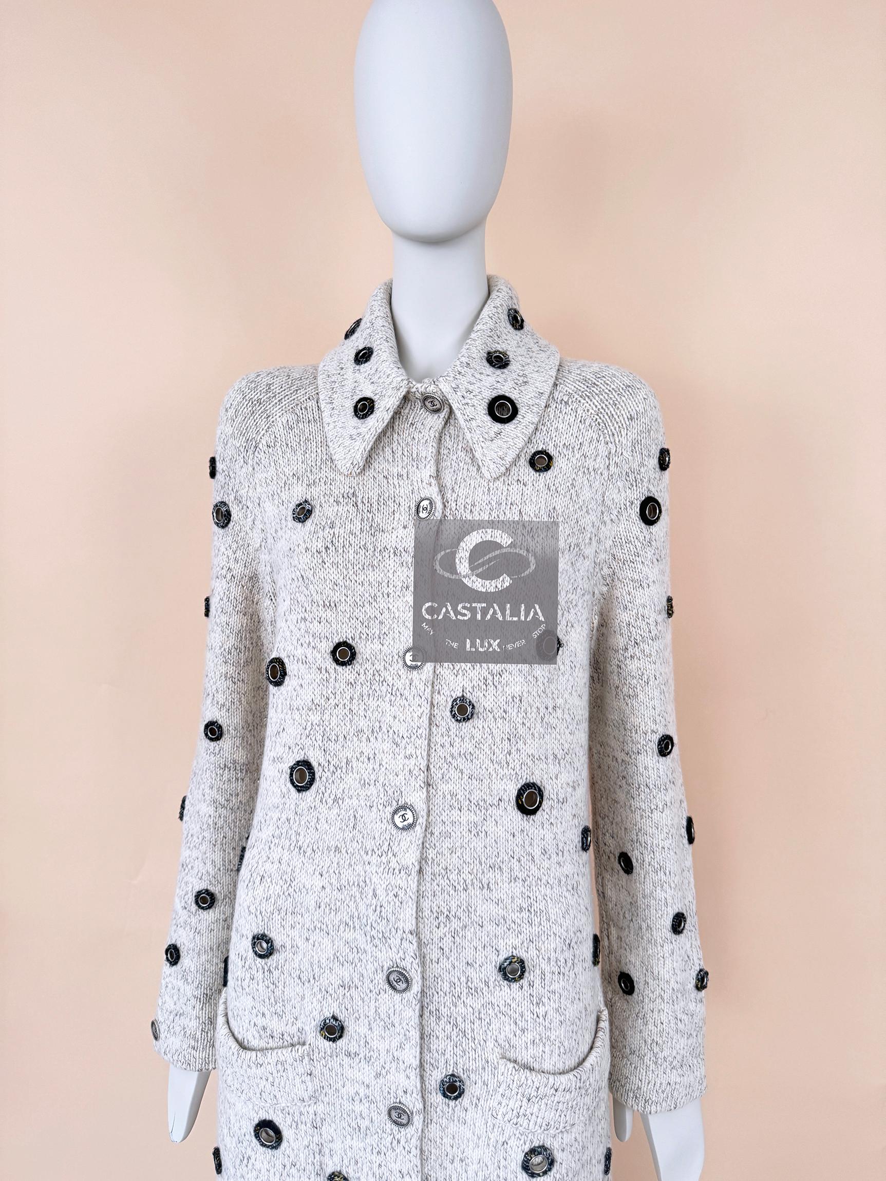 Chanel 7K$ Embellished Cashmere Cardi Coat 2