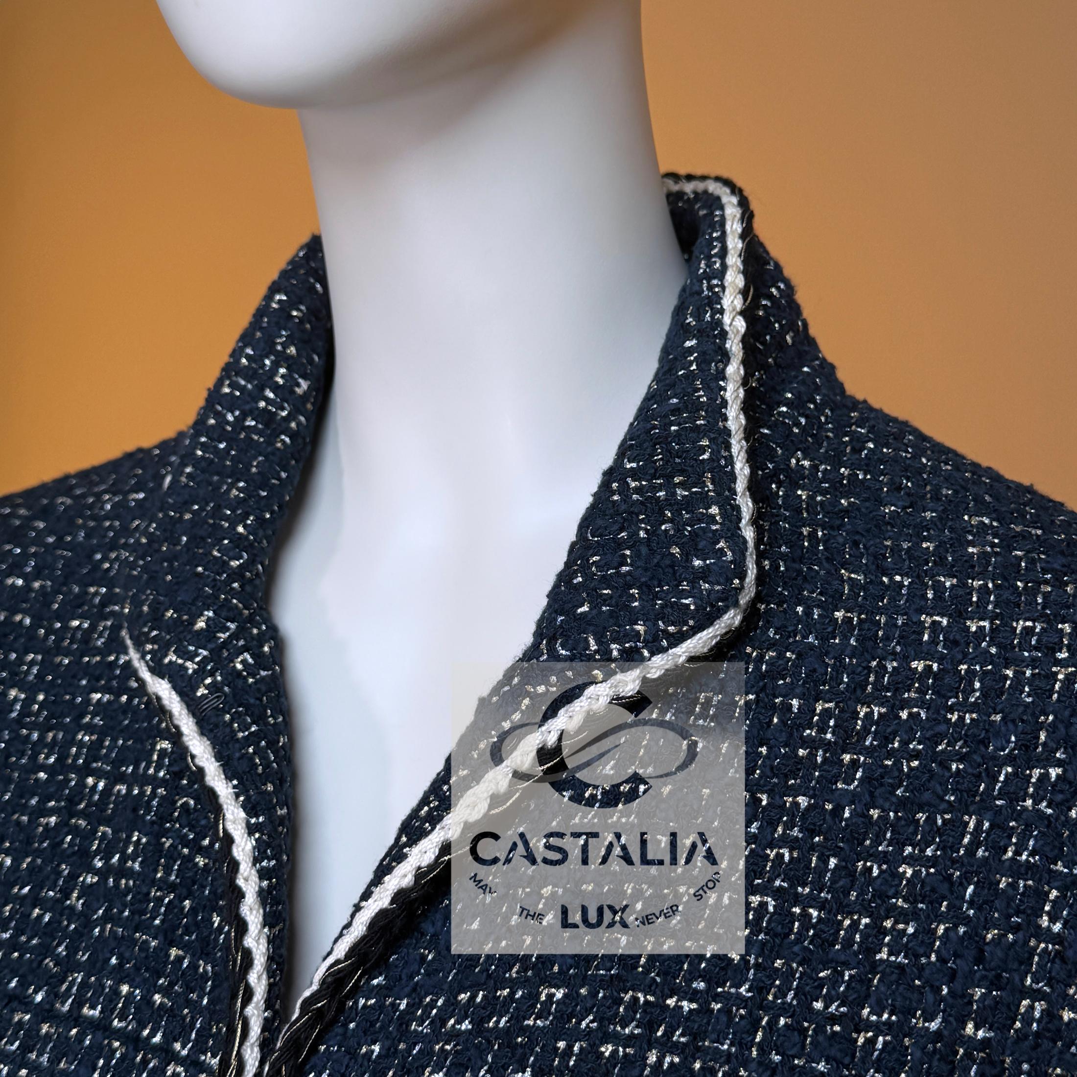 Chanel 7K$ Giacca in tweed illuminata Gilet 34 FR in vendita 7