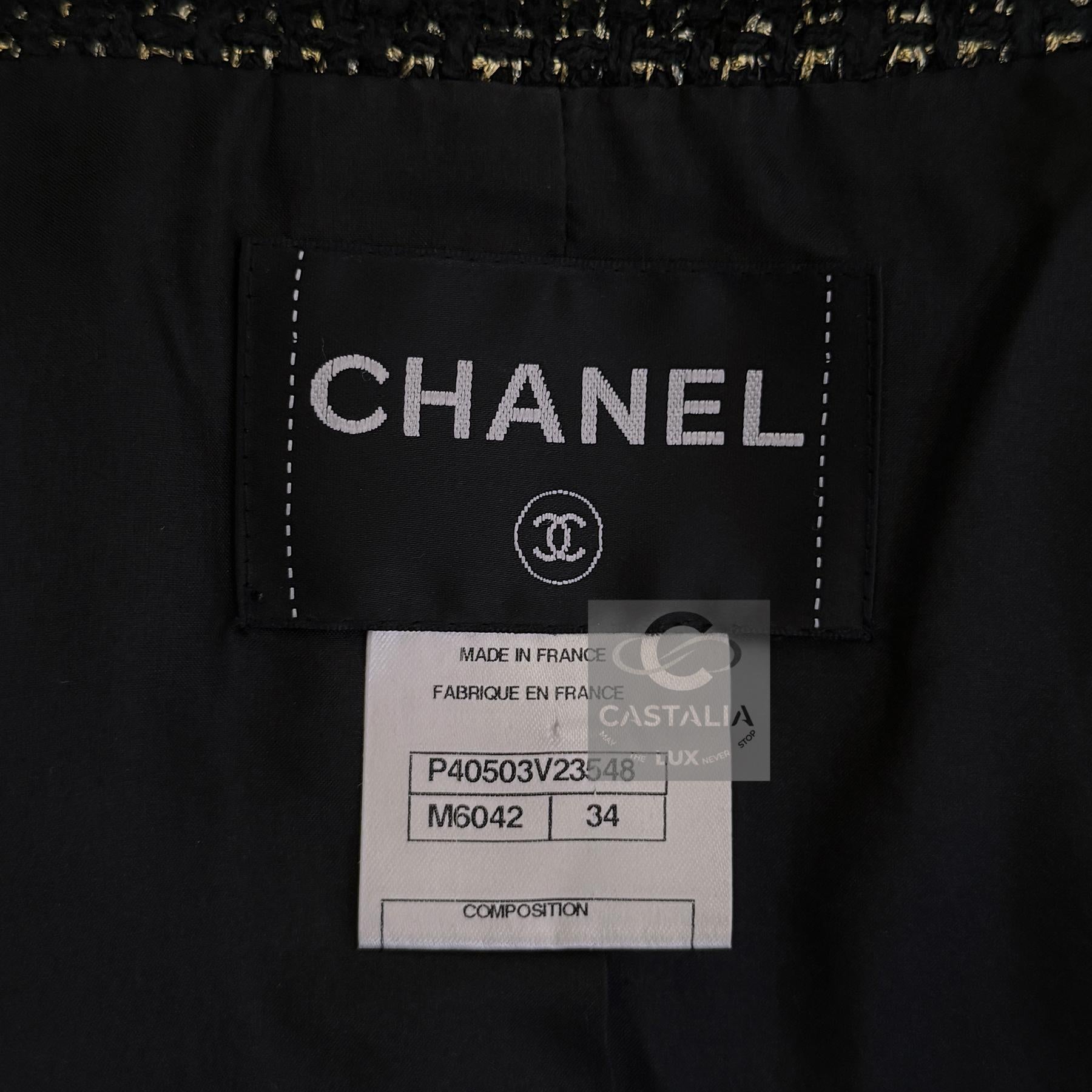 Chanel 7K$ Giacca in tweed illuminata Gilet 34 FR in vendita 10