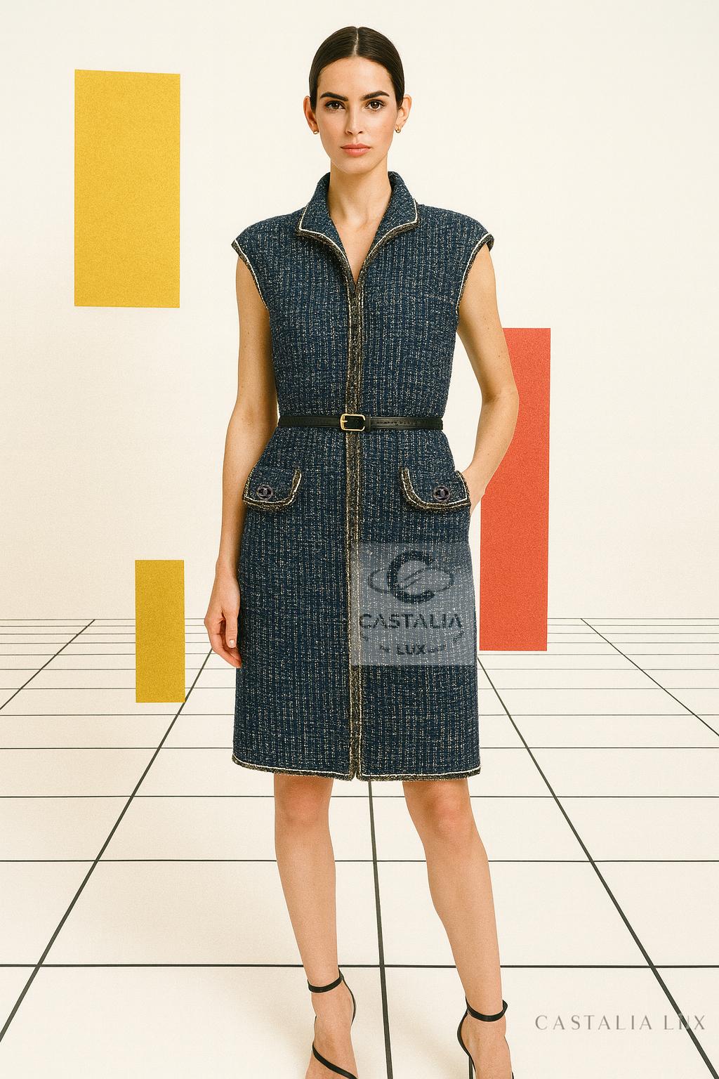 Viola Chanel 7K$ Giacca in tweed illuminata Gilet 34 FR in vendita
