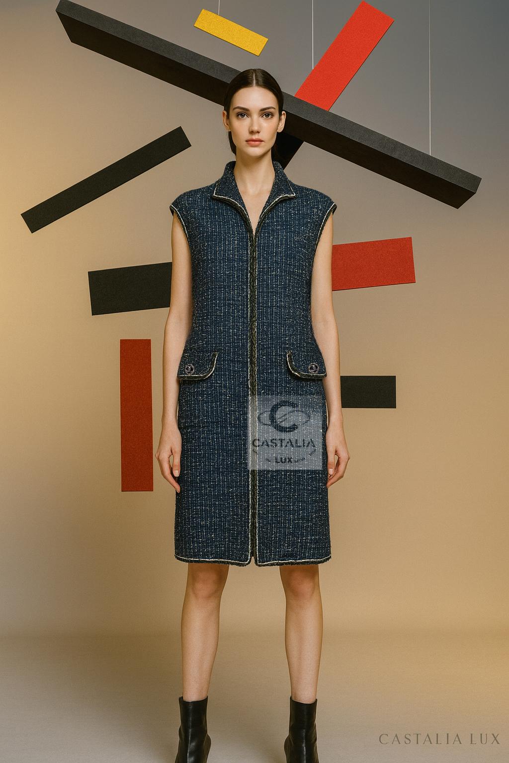 Chanel 7K$ Giacca in tweed illuminata Gilet 34 FR in vendita 4