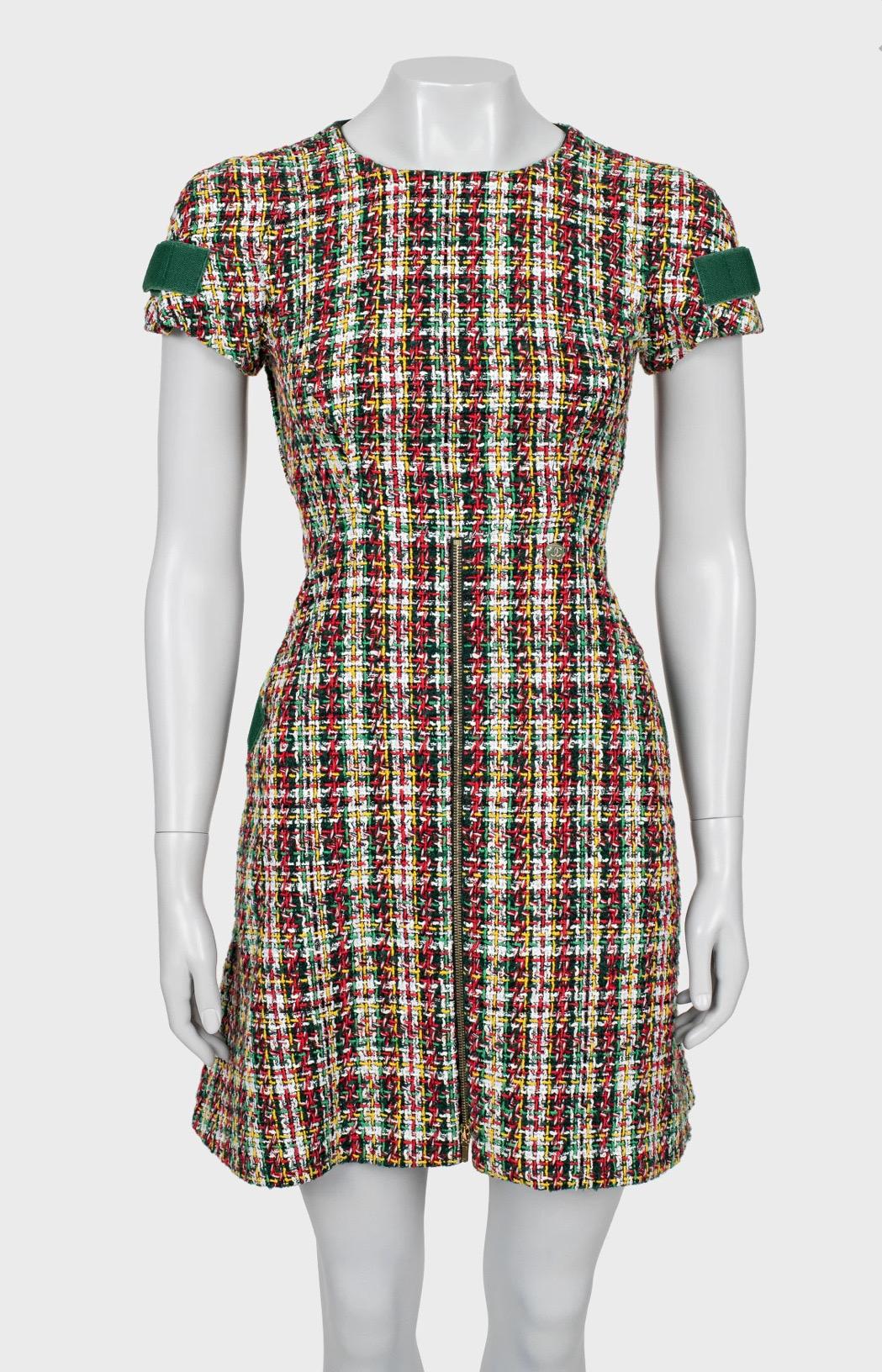 Brown Chanel 7K$ Lesage Tweed Dress For Sale