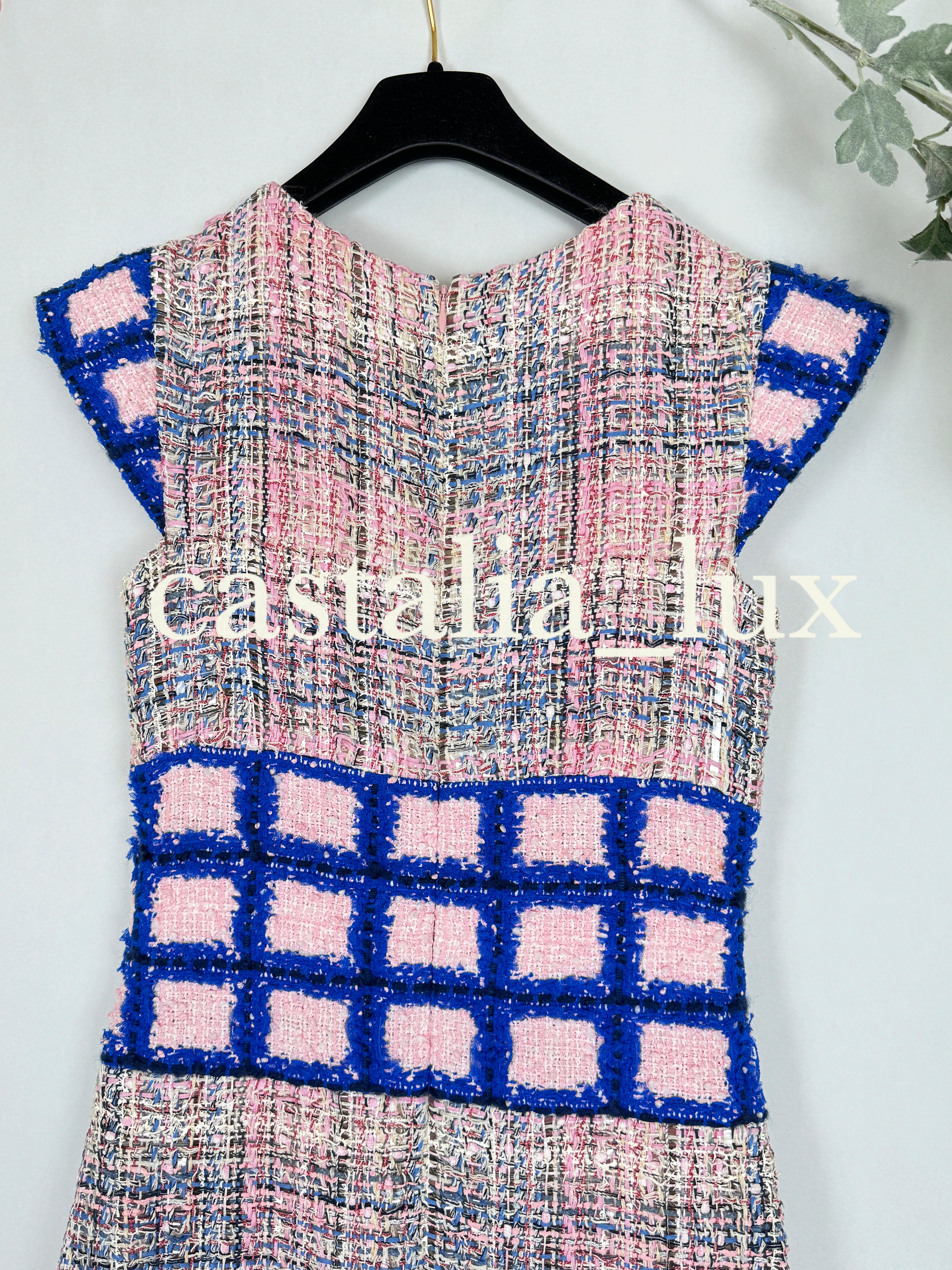 Chanel 7K$ New 2018 Spring Runway Tweed Dress For Sale 11