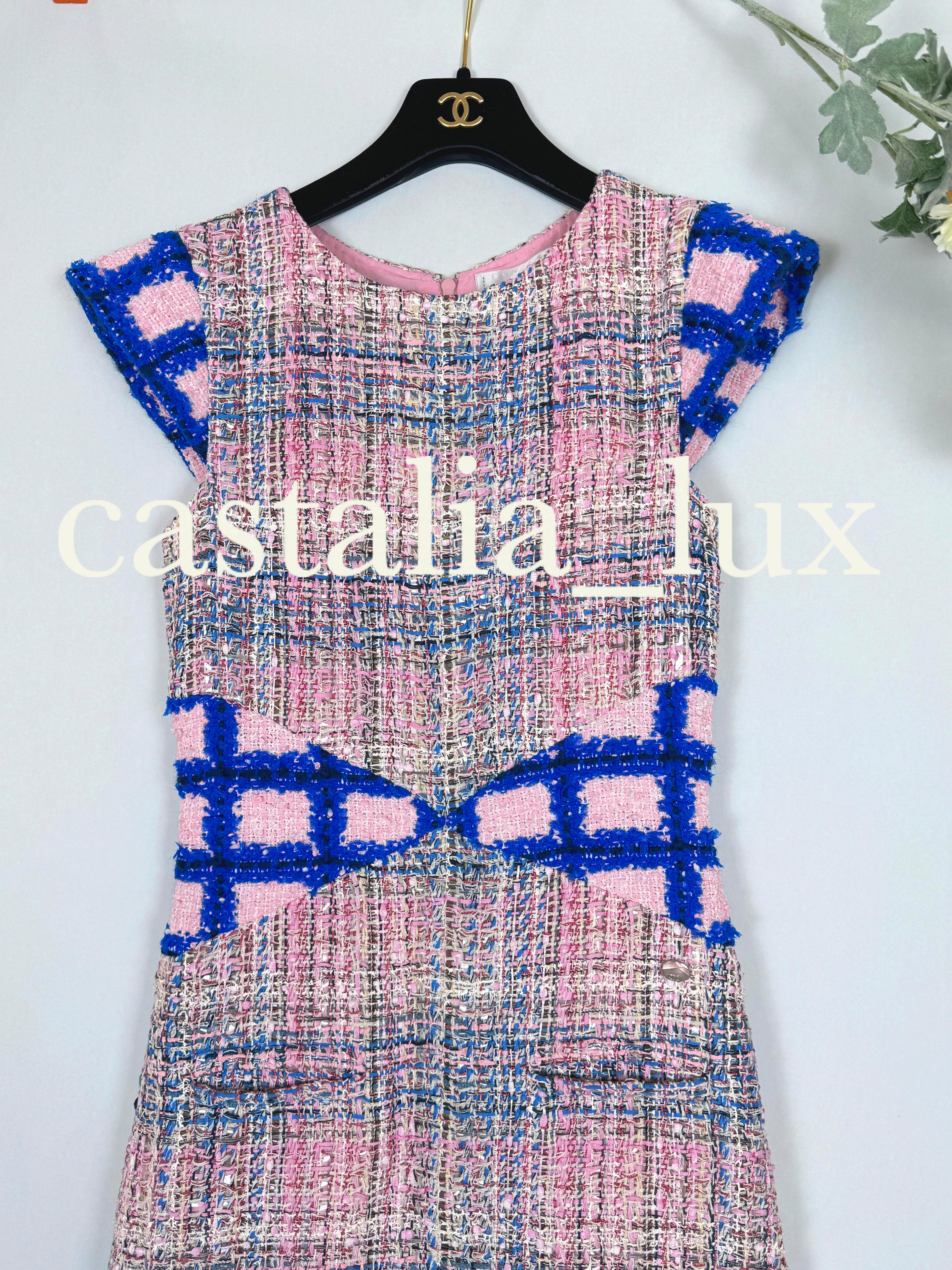 Chanel 7K$ New 2018 Spring Runway Tweed Dress For Sale 4