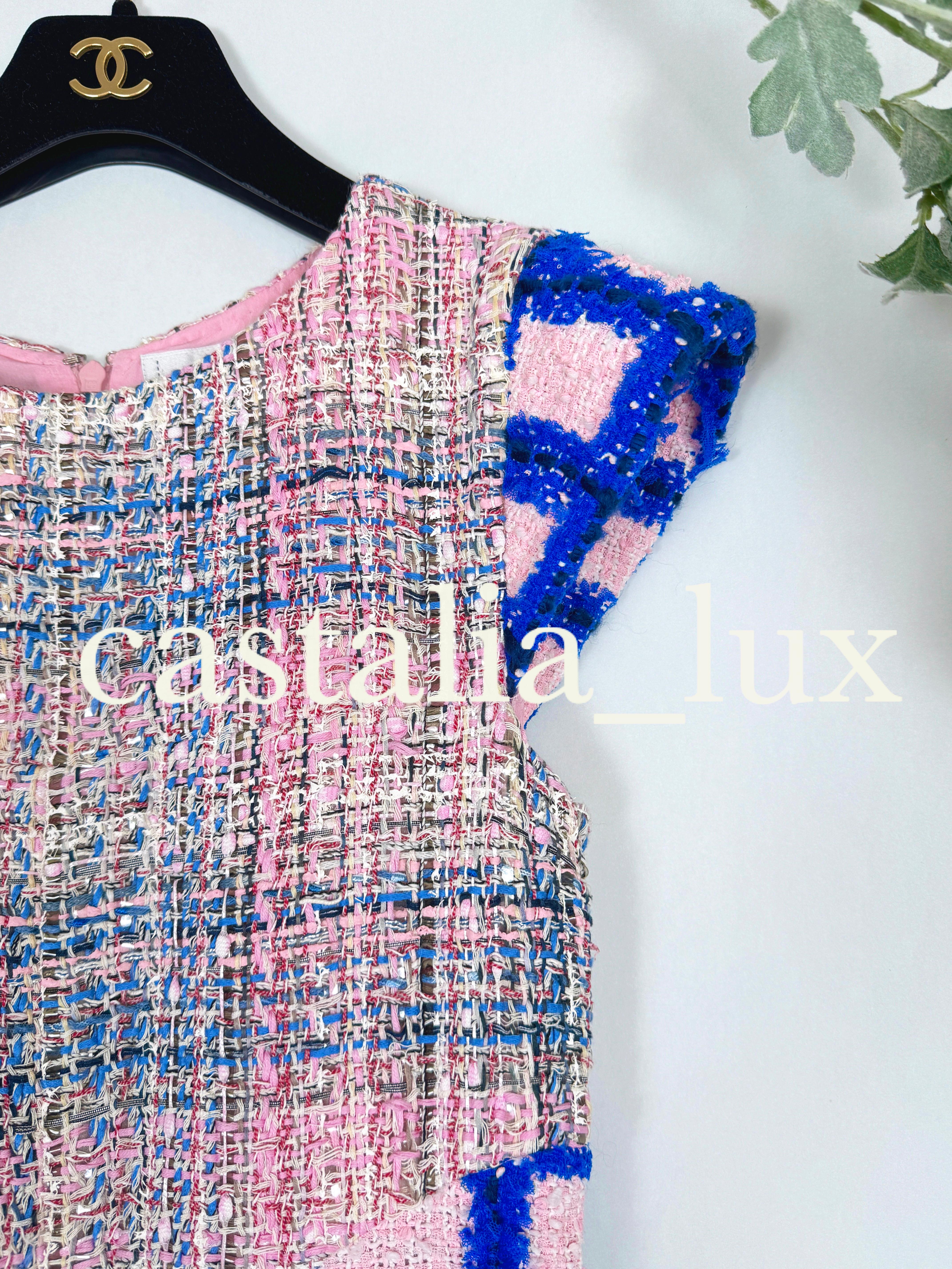 Chanel 7K$ New 2018 Spring Runway Tweed Dress For Sale 6
