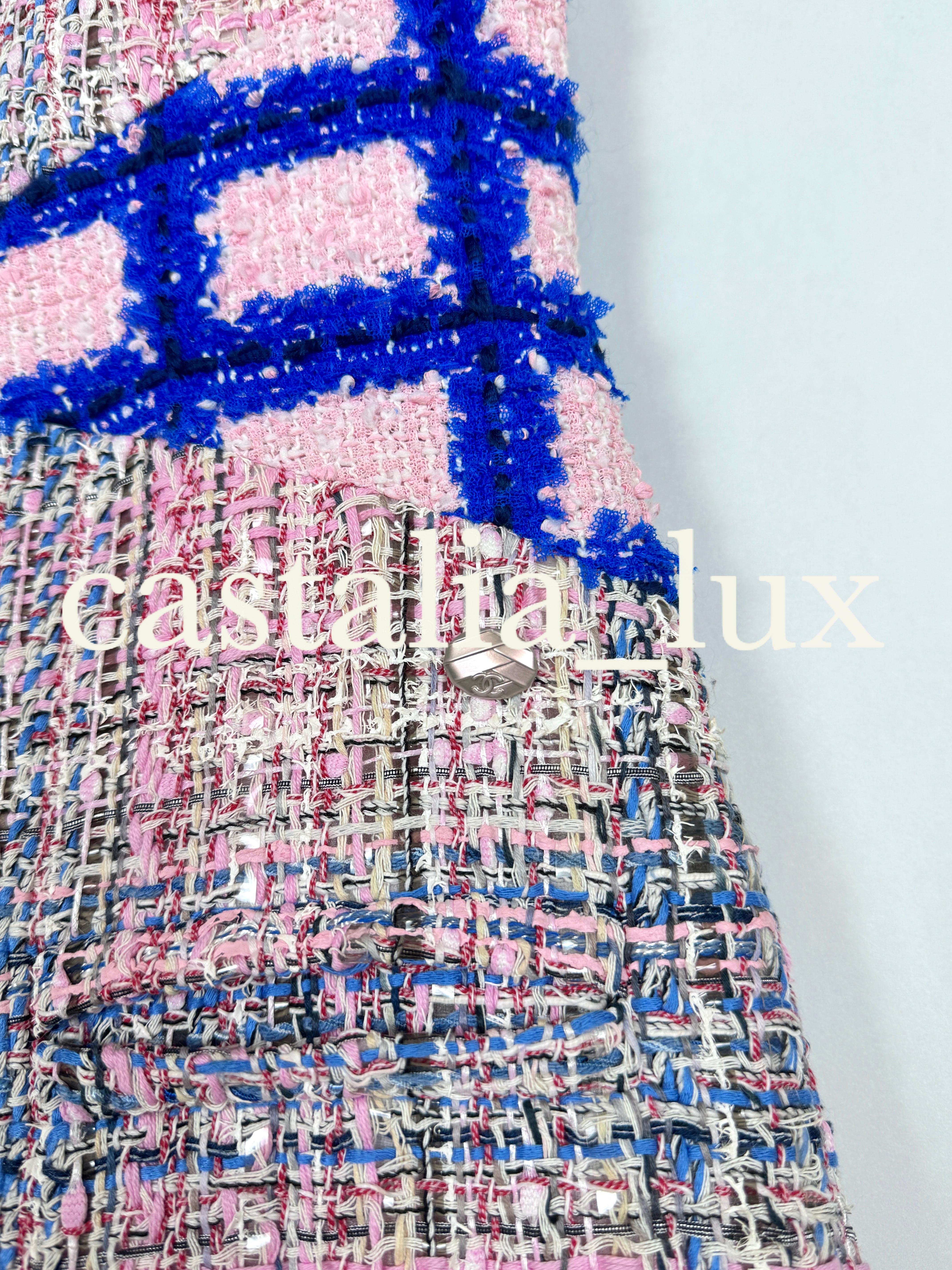 Chanel 7K$ New 2018 Spring Runway Tweed Dress For Sale 7