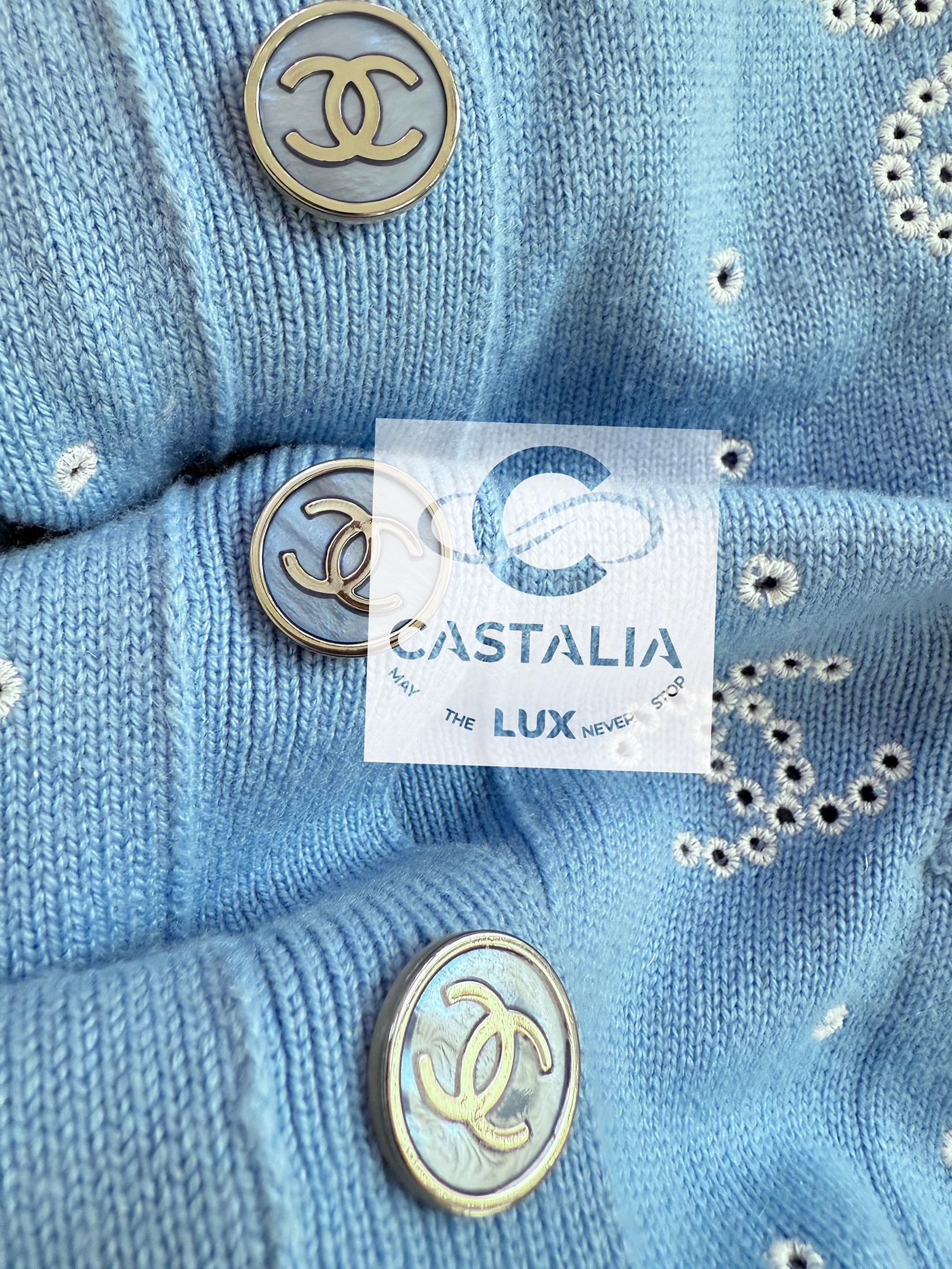 Chanel 7K$ New 2024 Spring Embroidered Cashmere Cardigan 40 FR 2