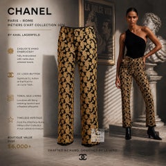 CHANEL 7K$ New Paris / ROME Bestickte Hose 36 FR