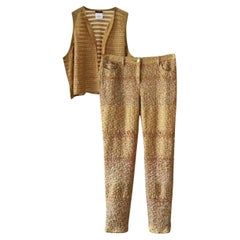 Chanel 7K$ Paris / Dubai Tweed Trouser and Vest Ensemble