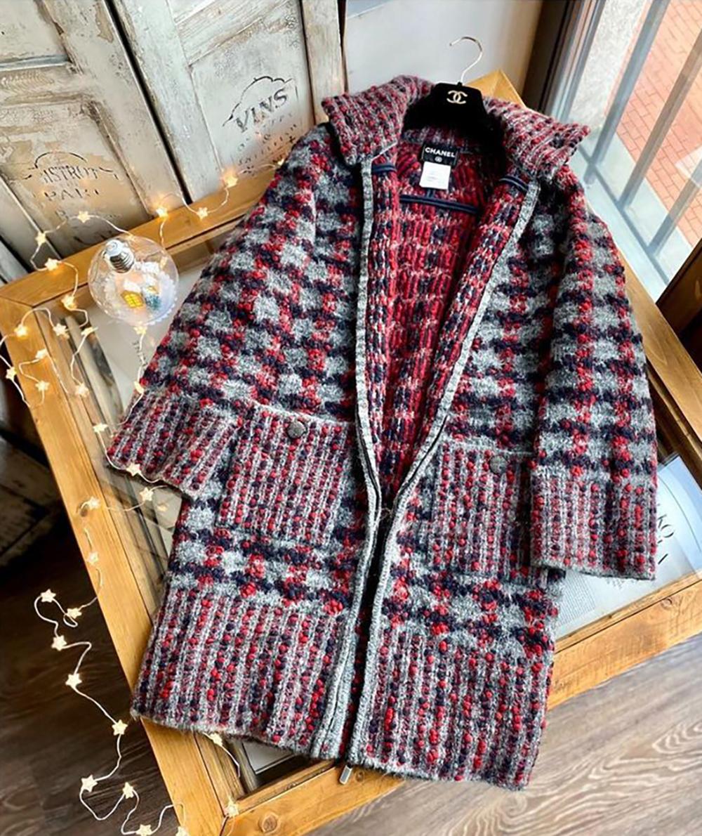 Gray Chanel 7K$ Paris / Salzburg Cardi Coat 48 FR