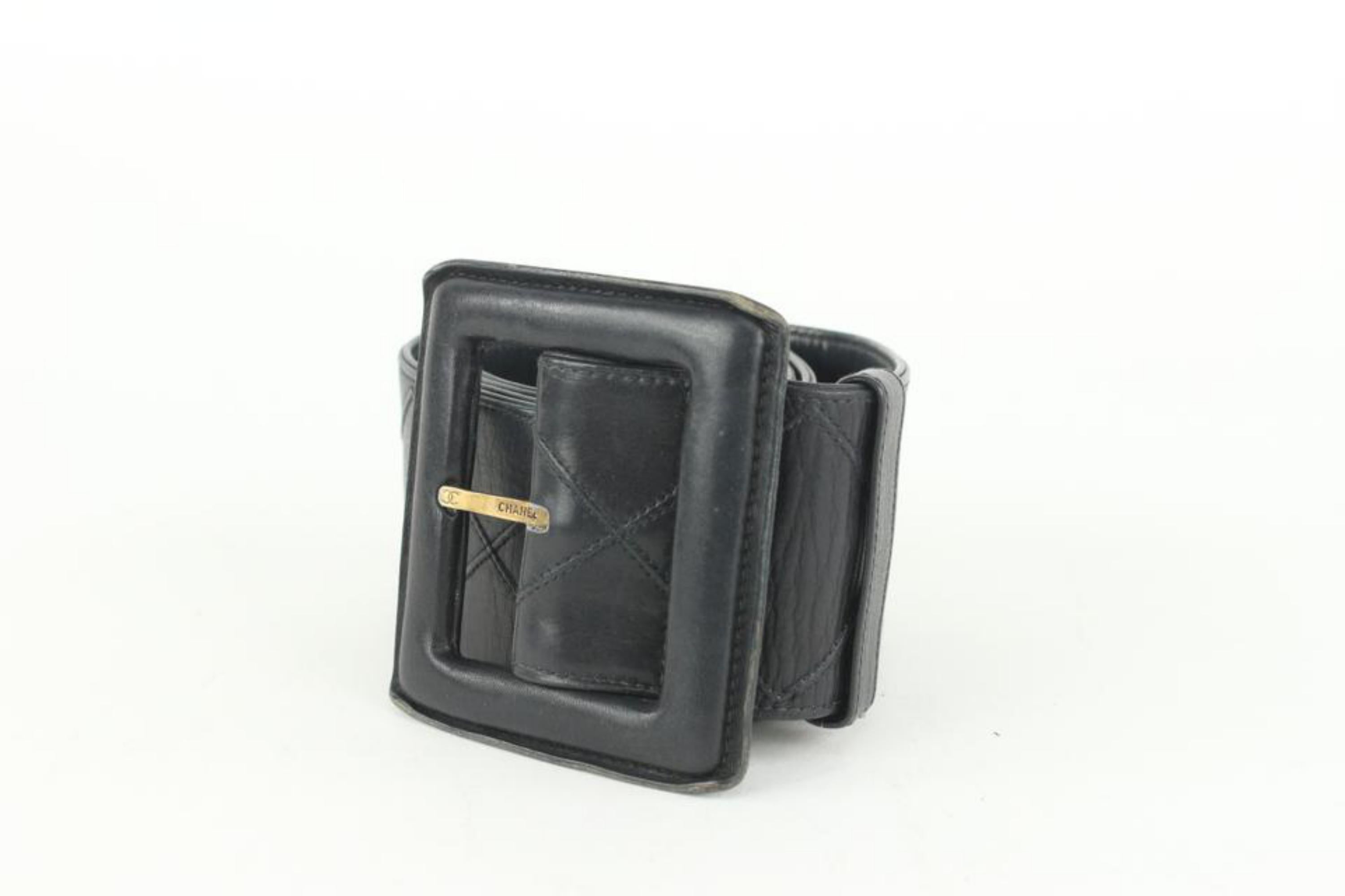 Chanel 80/32 Black Quilted Lambskin Belt 107c46 For Sale 8