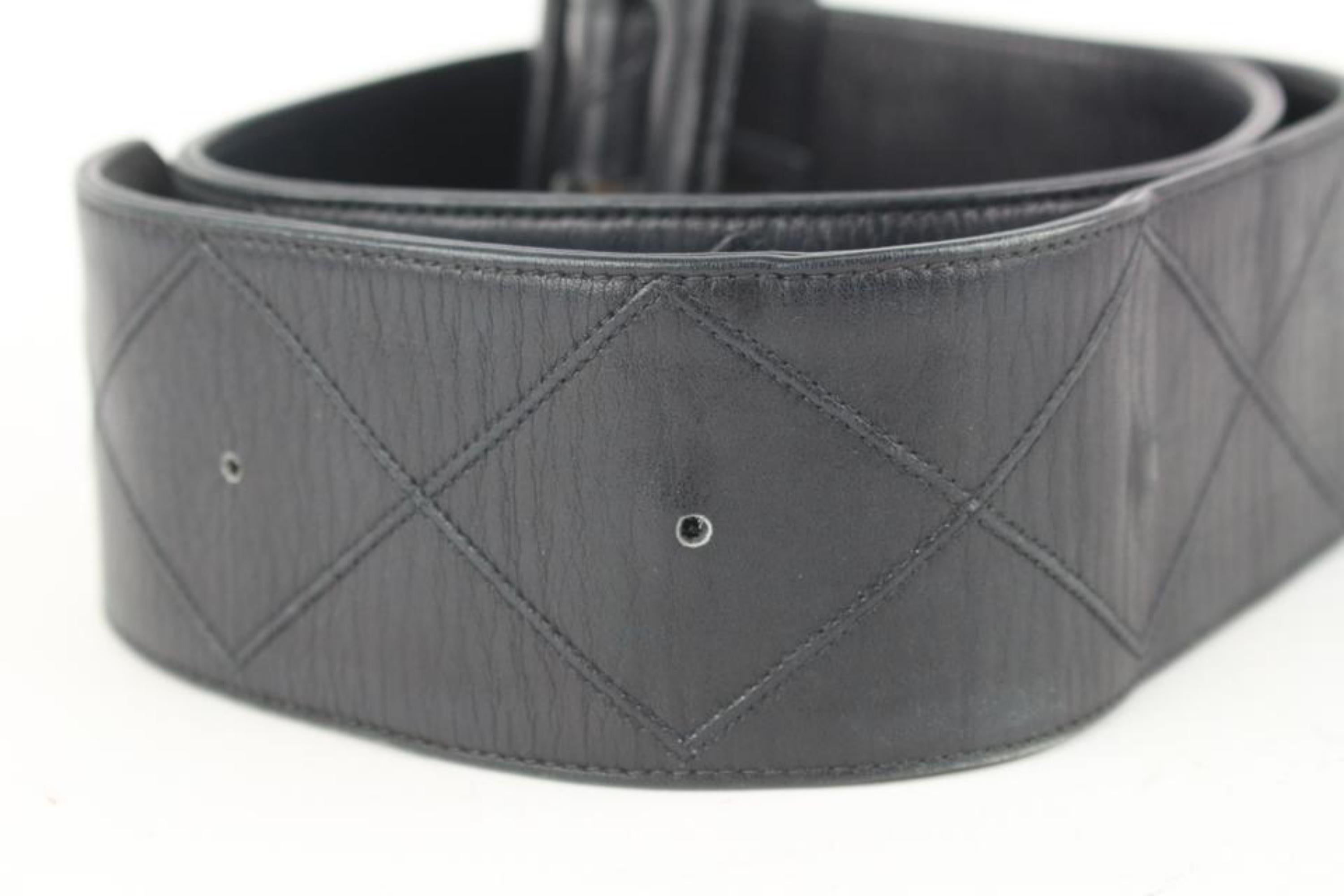 Chanel 80/32 Black Quilted Lambskin Belt 107c46 For Sale 3