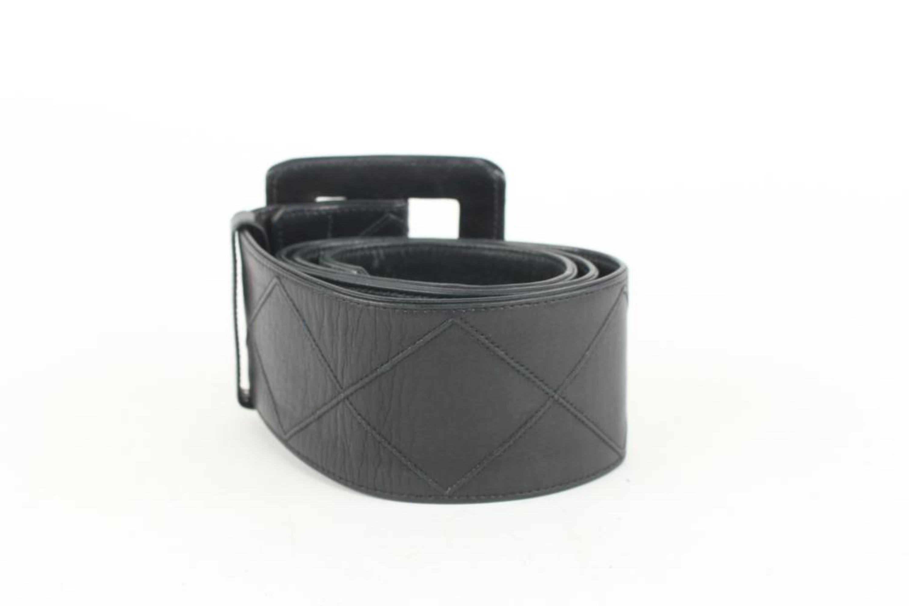 Chanel 80/32 Black Quilted Lambskin Belt 107c46 For Sale 5