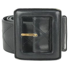 Chanel 80/32 Black Quilted Lambskin Belt 107c46