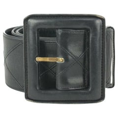 Chanel 80/32 Black Quilted Lambskin Belt 1C1130