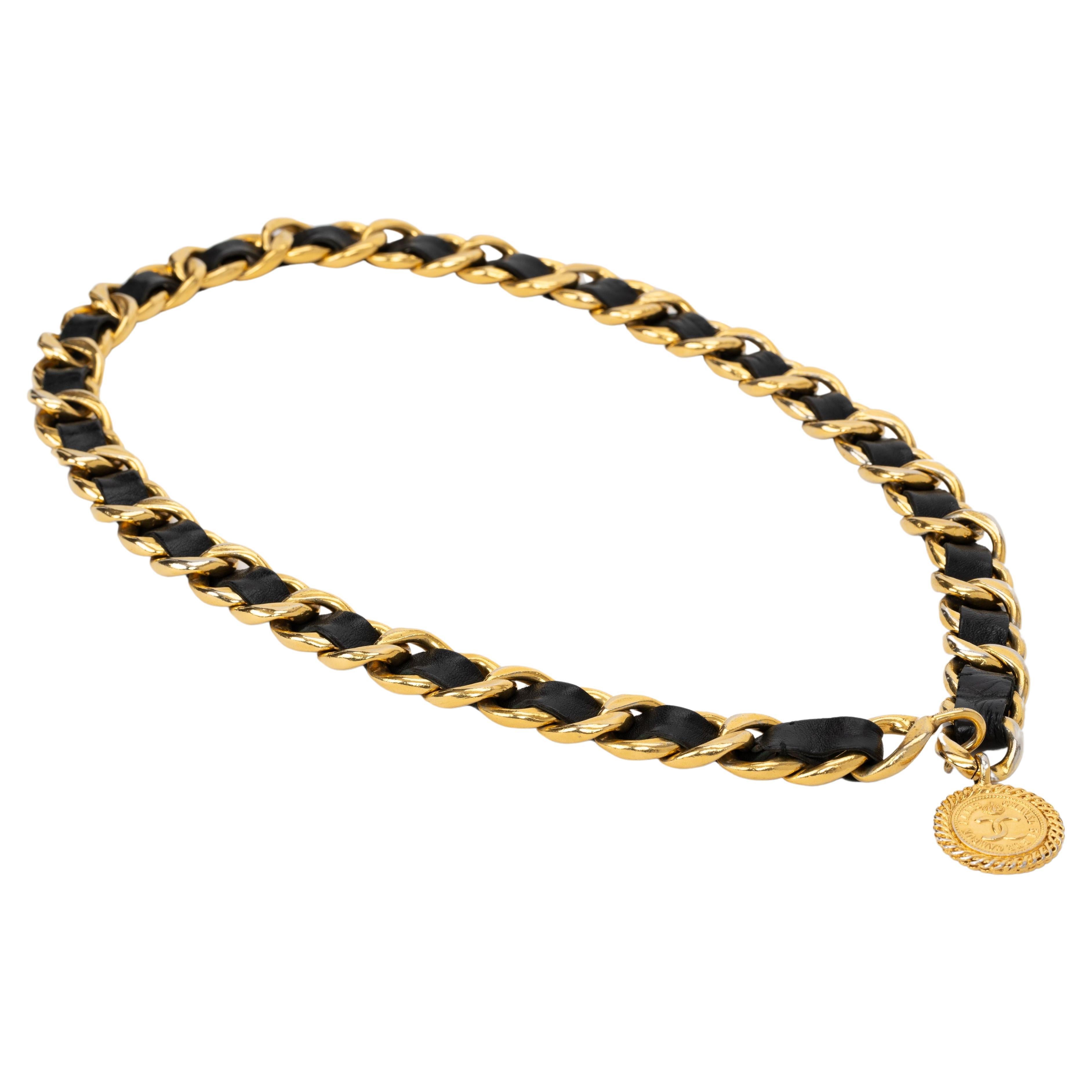 Chanel 80s CC Medallion Belt/Necklace For Sale