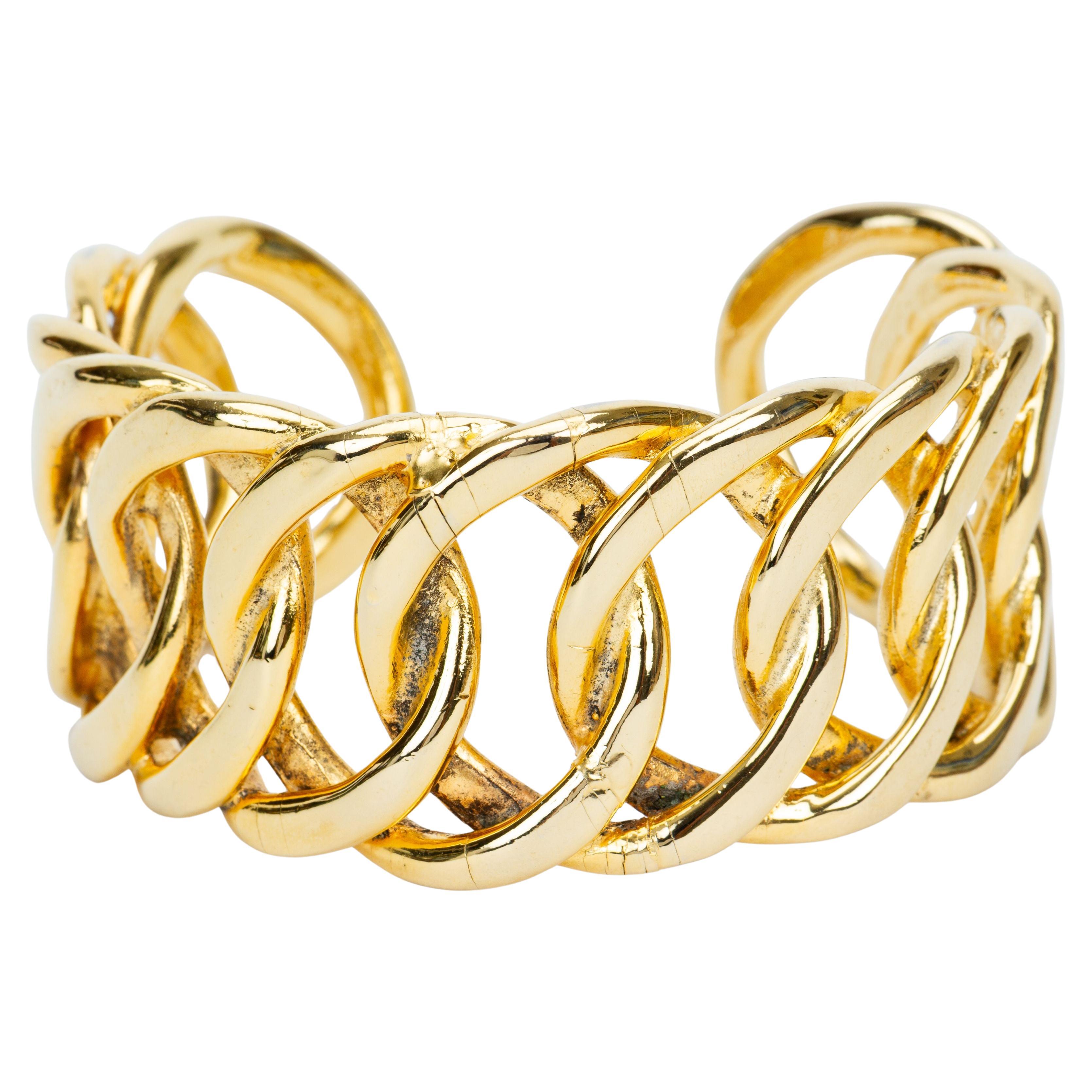 Chanel 80's Chain Cuff Bracelet