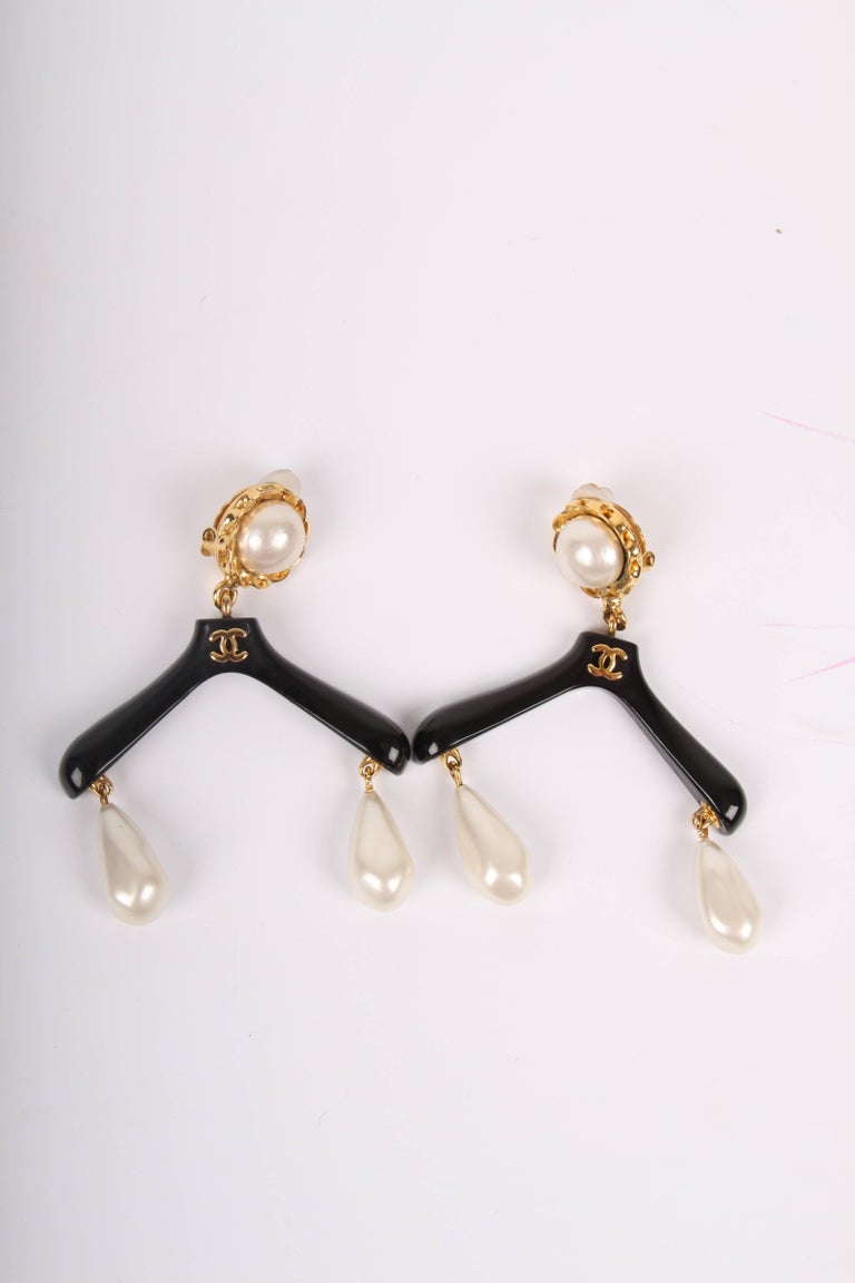Chanel hanger earrings best sale