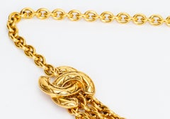 Chanel 80's Quilted Logo Triple Belt