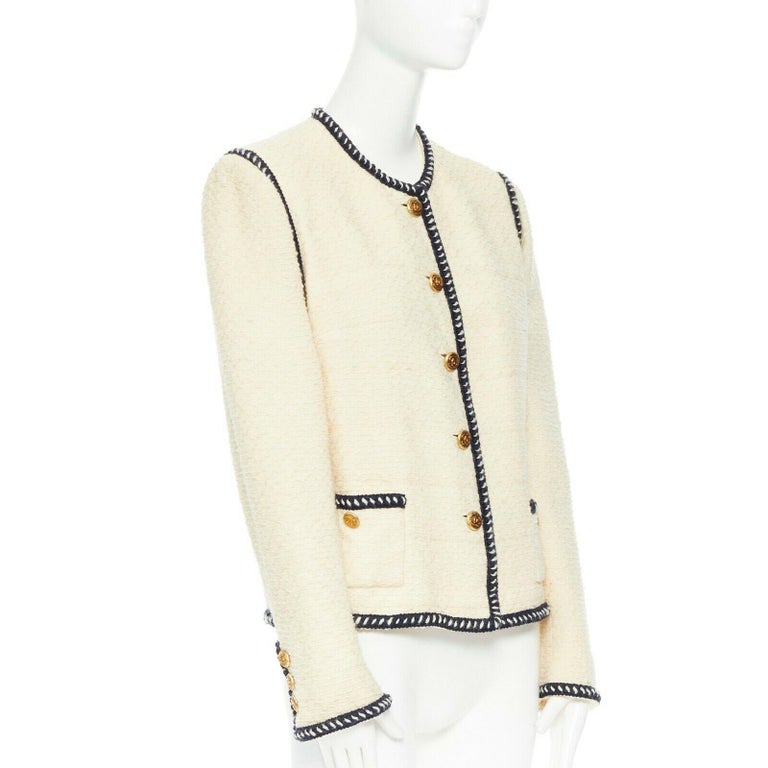 chanel tweed jacket 40