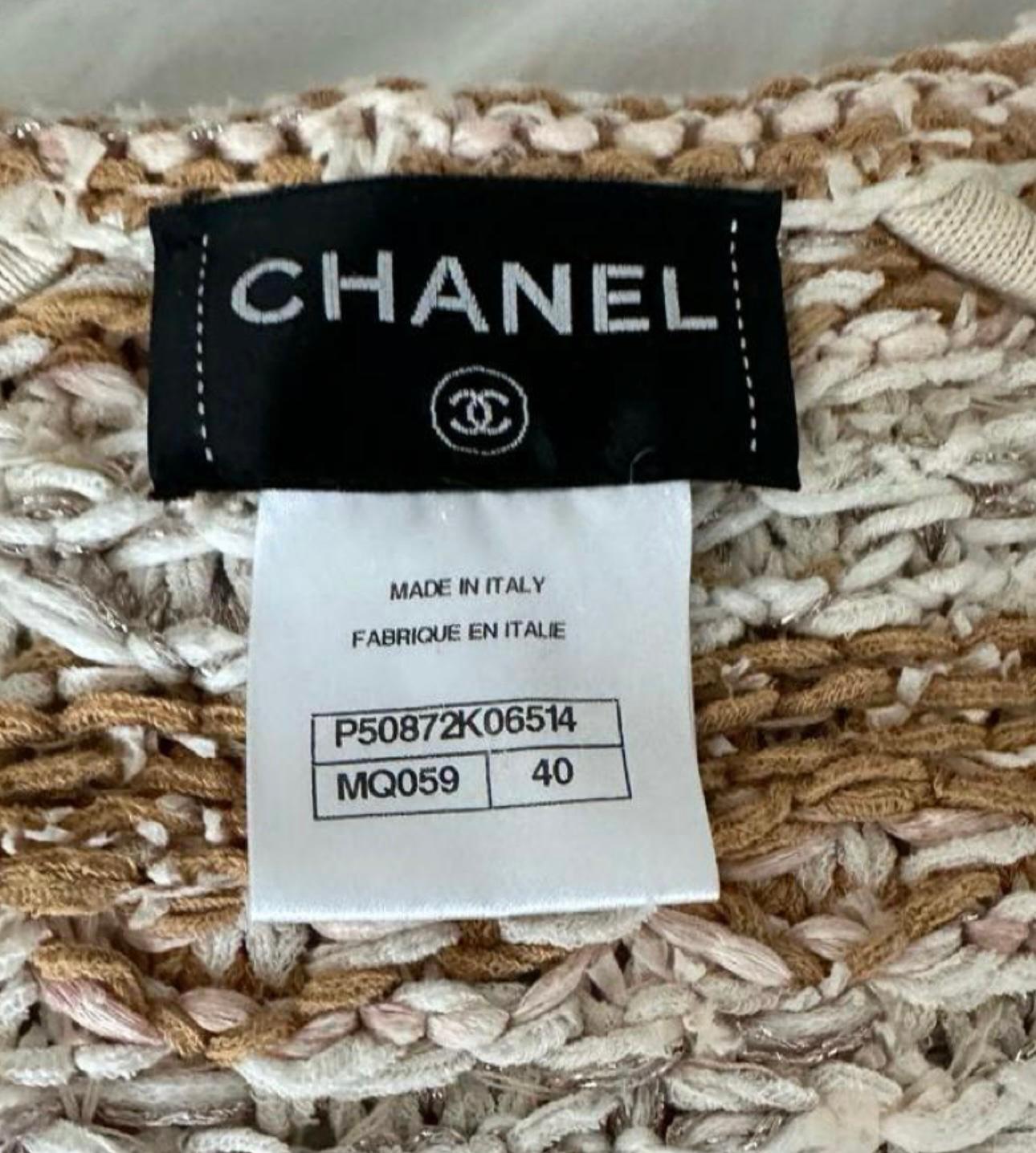 Chanel 8K$ CC Jewel Buttons Woven Tweed Cardi Jacket For Sale 3