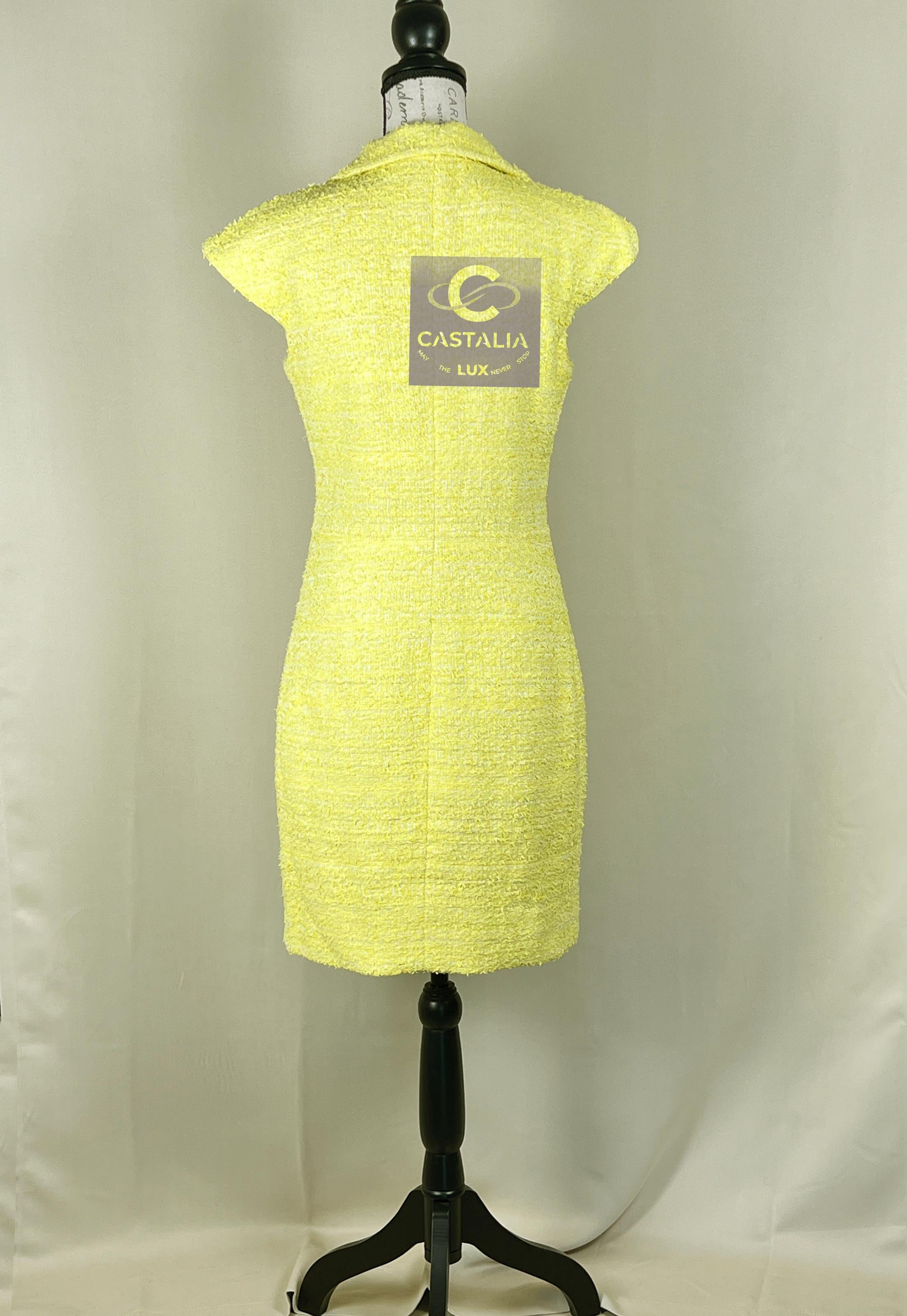 Chanel 8K$ CC Jewel Gripoix Buttons Tweed Dress 38 FR 6
