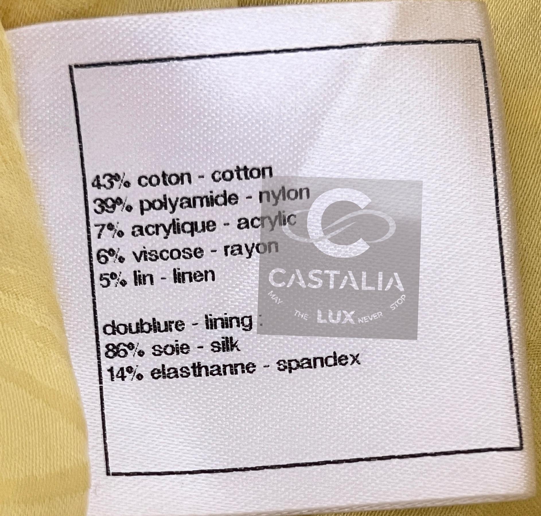 Chanel 8K$ CC Joya Gripoix Botones Vestido Tweed 38 FR 9