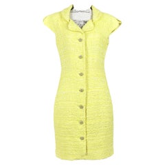 Chanel 8K CC Jewel Gripoix Buttons Tweed Dress