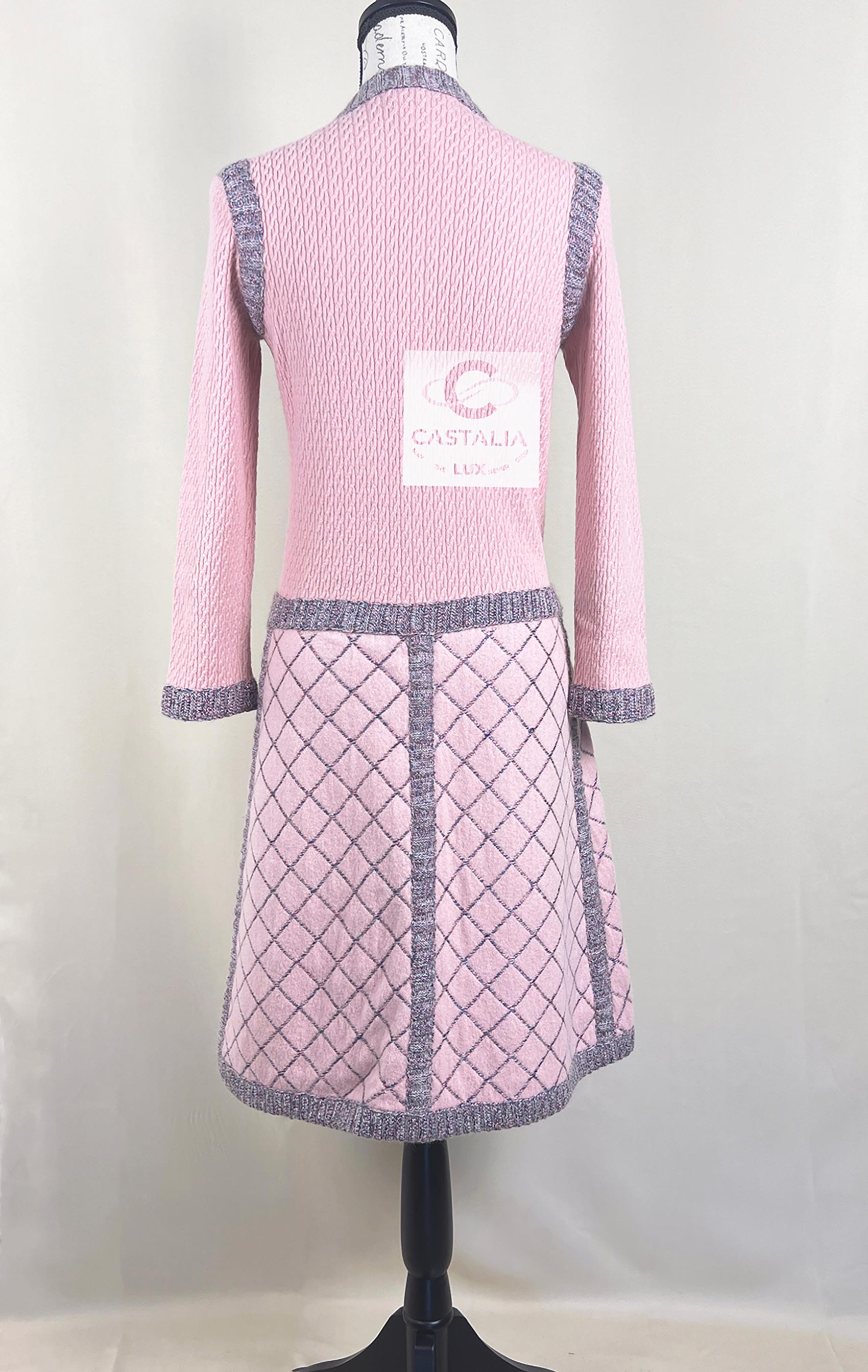 Chanel 8K$ Coco Brasserie Vestido Chaqueta Rosa Pastel 5