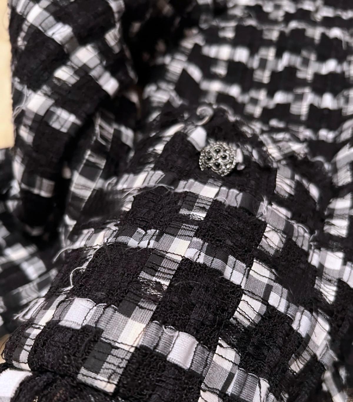 Chanel  8K$ Jewel Buttons Ribbon Tweed Jacket 42 FR 3