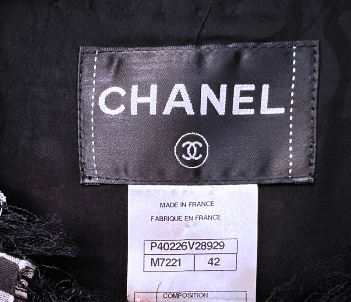 Chanel  8K$ Jewel Buttons Ribbon Tweed Jacket 42 FR 4
