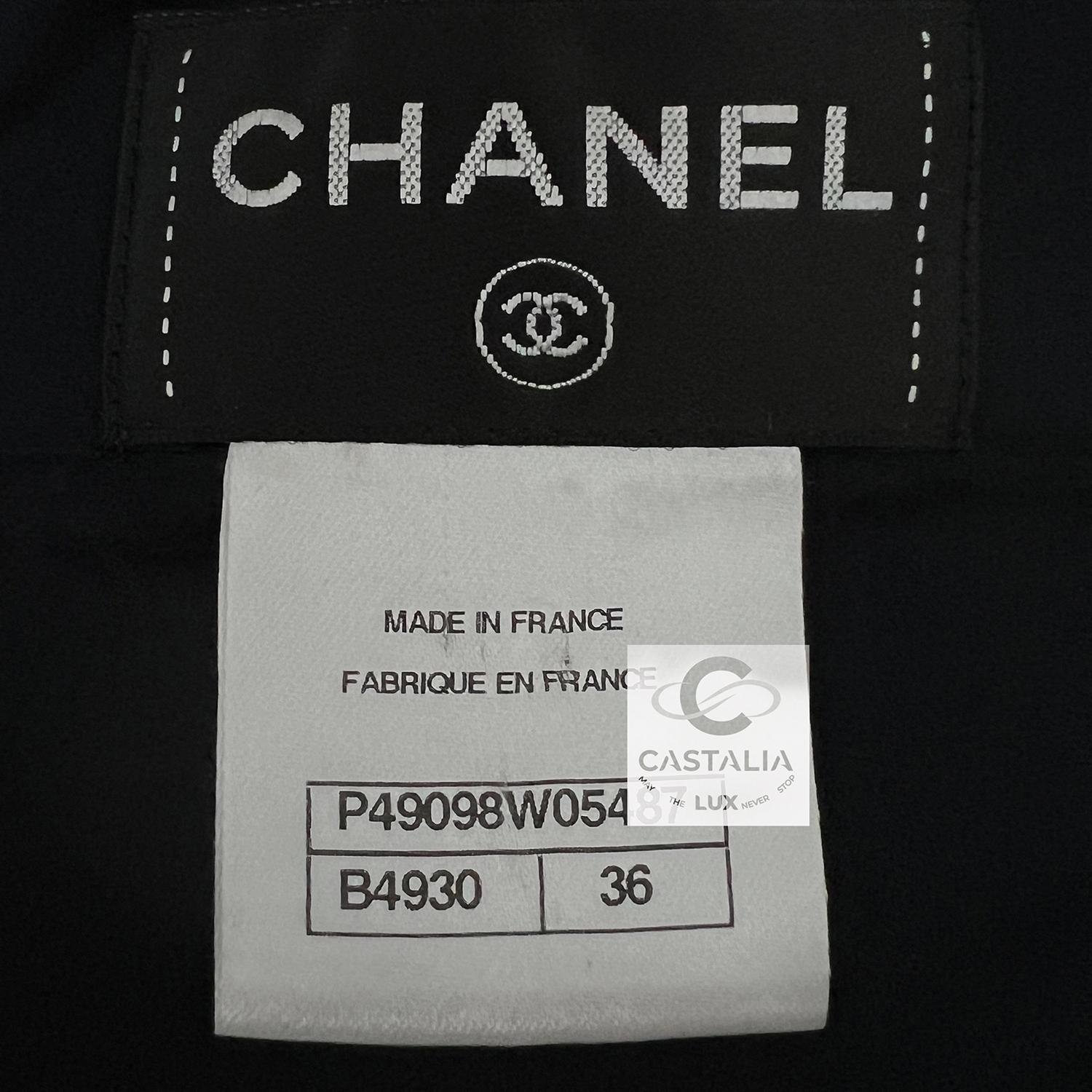 Chanel 8K$ Vestido de tweed azul marino 7