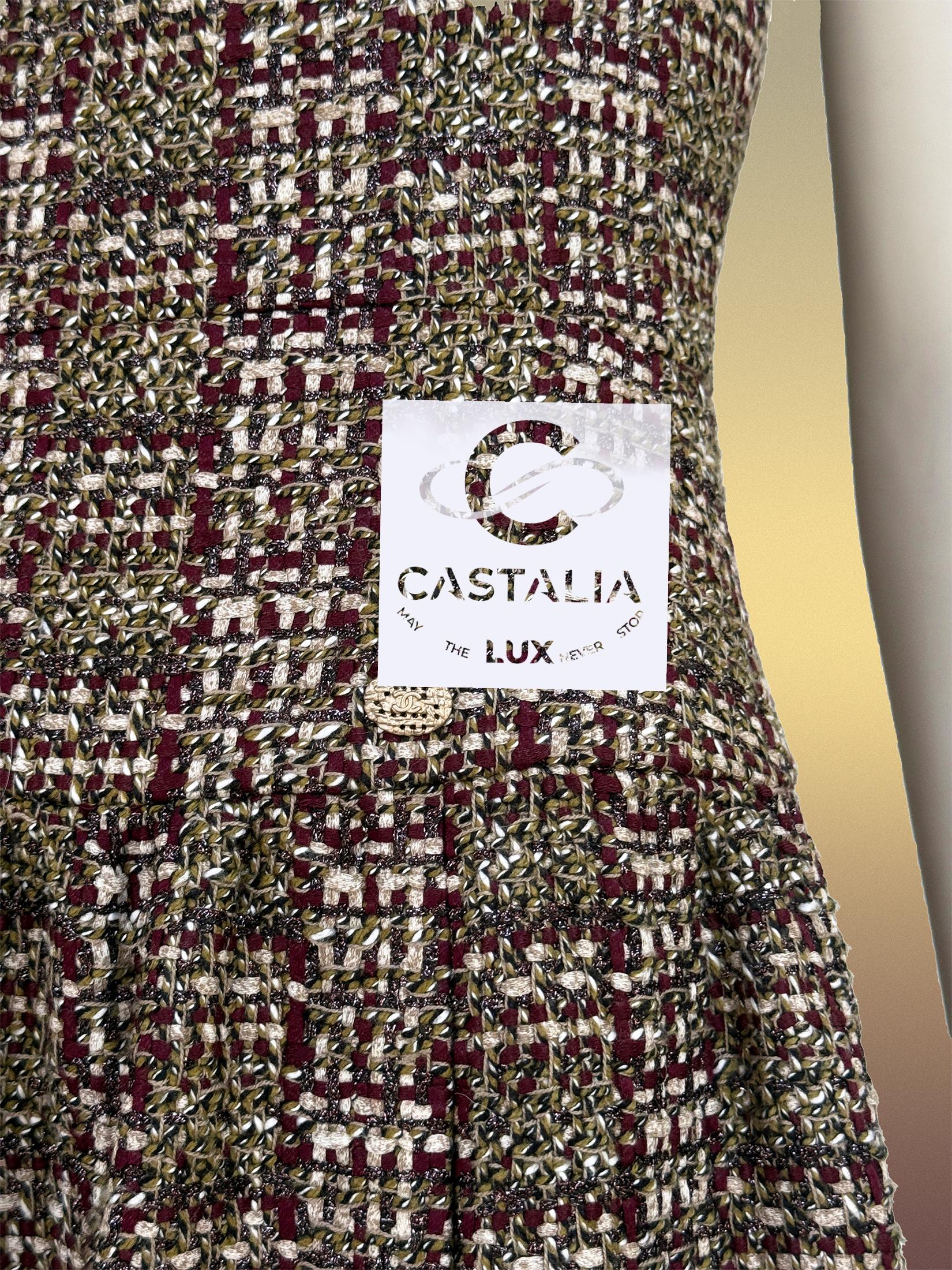 CHANEL 8K$ New Autumnal Cézanne Palette Tweed Kleid  38 FR im Angebot 6