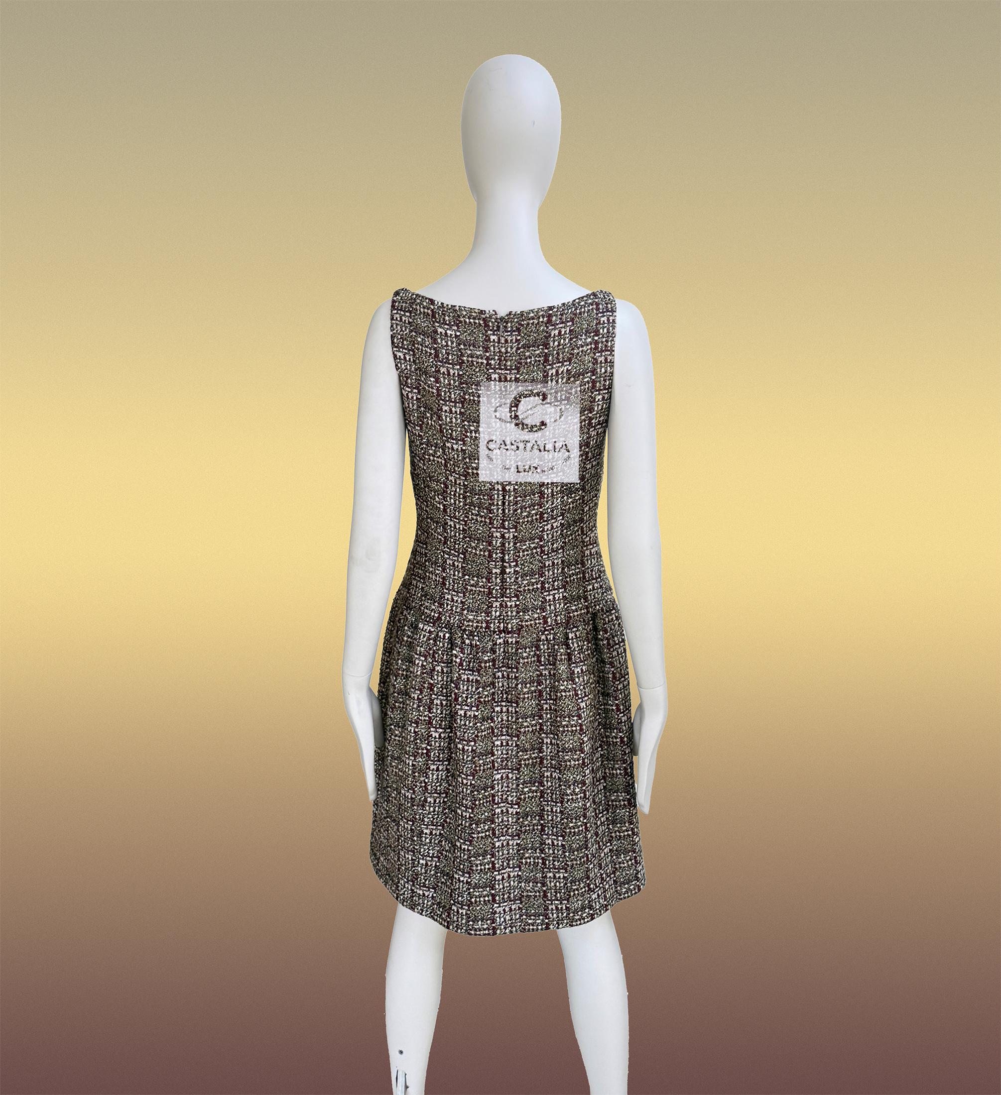 CHANEL 8K$ New Autumnal Cézanne Palette Tweed Kleid  38 FR im Angebot 9