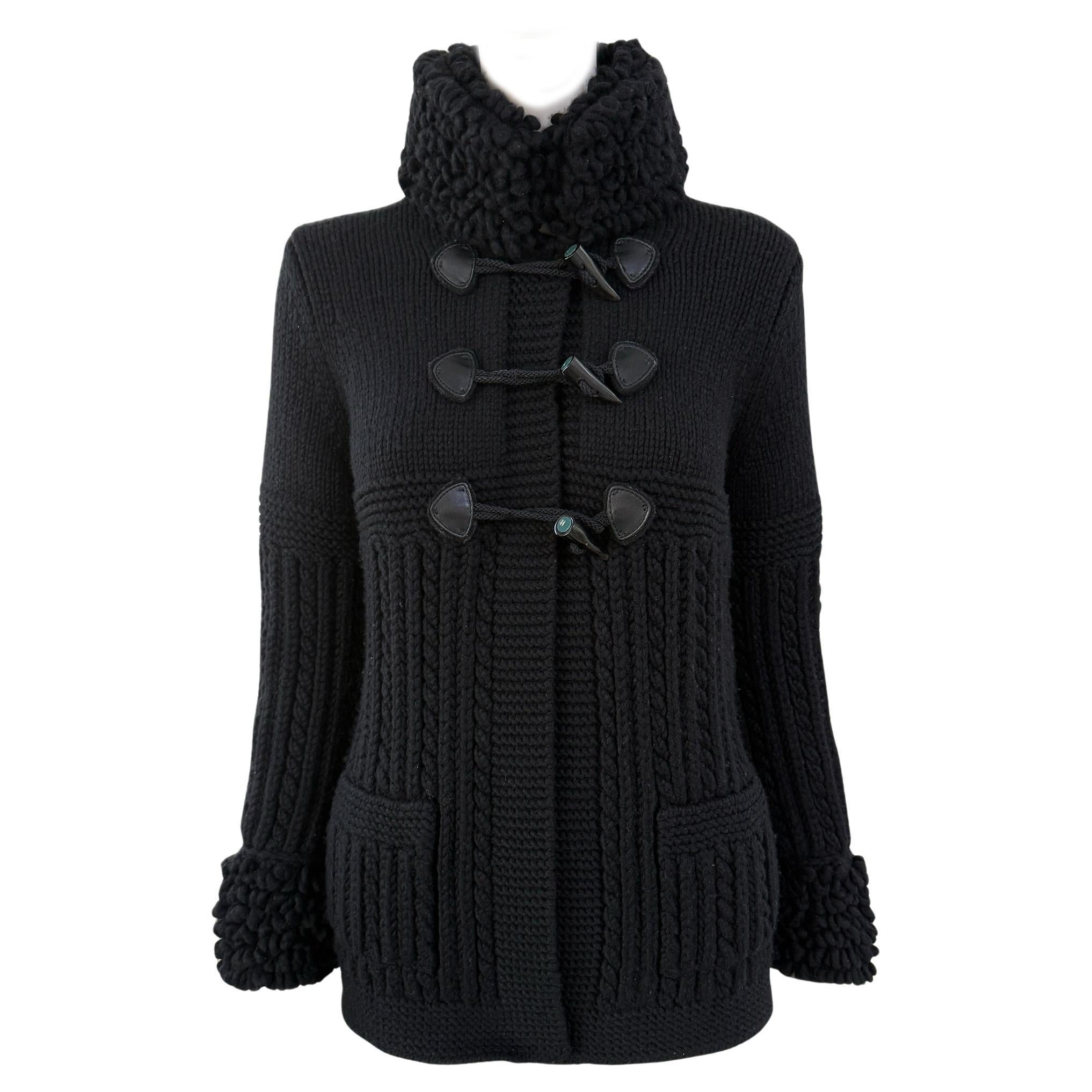 Chanel 8K$ New Black Fluffy Cashmere Jacket 40 FR