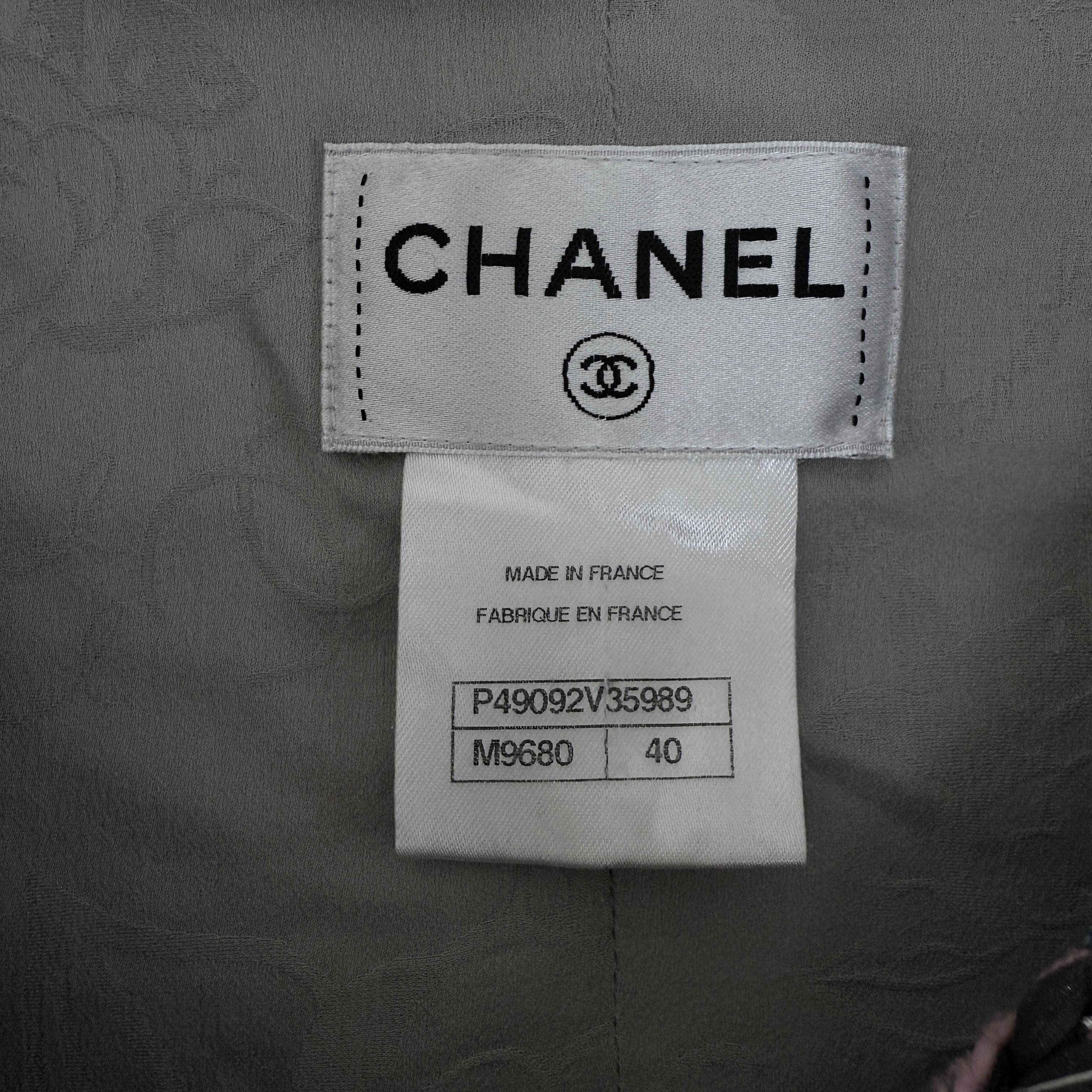 Chanel 8K$ New Chiara Ferragni Style Runway Tweed Dress 40 FR For Sale 13