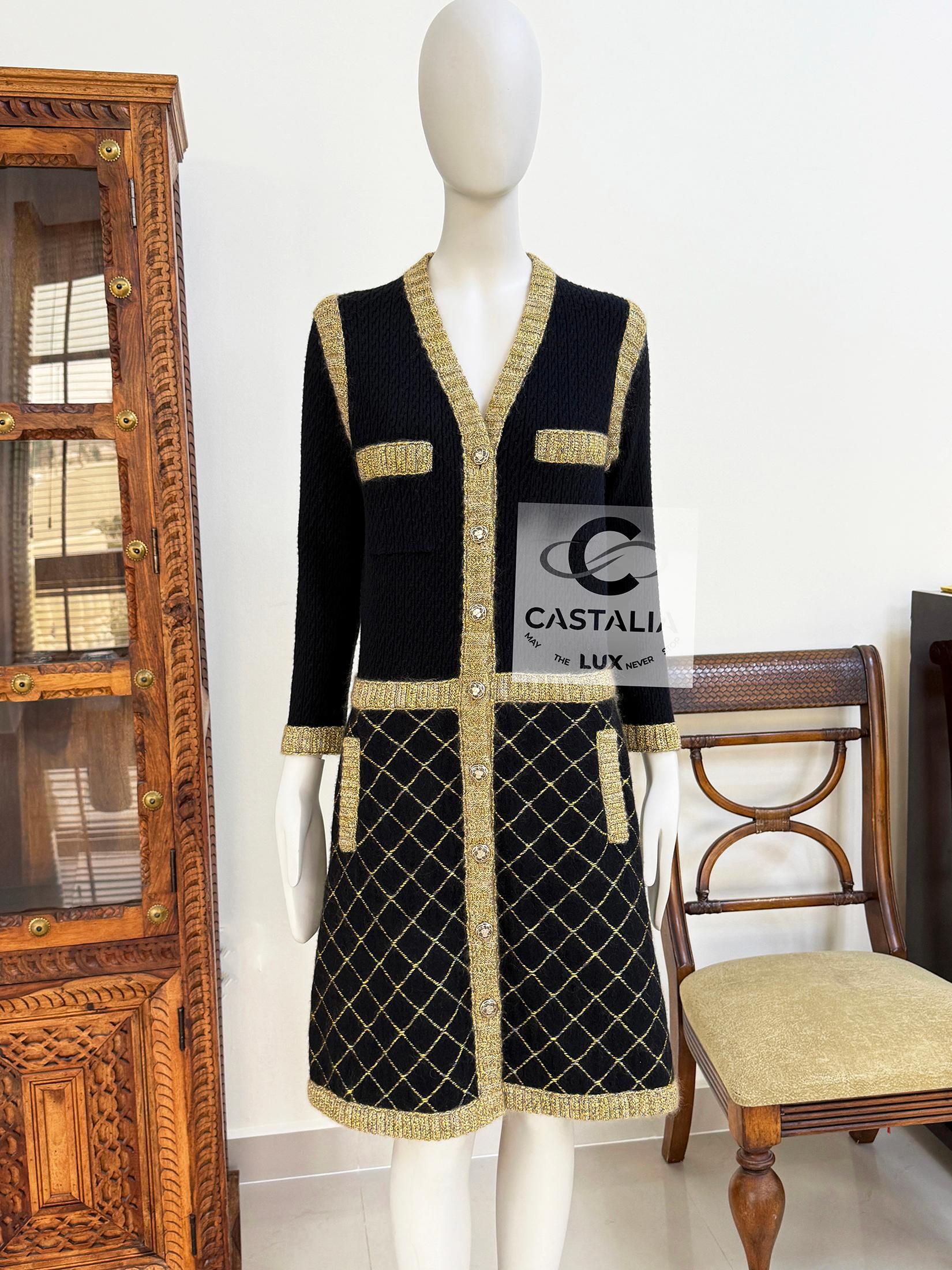 Chanel 8K$ New Coco Brasserie Runway Jacket Dress 38 FR For Sale 1