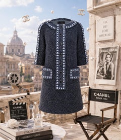 CHANEL 8K$ New Paris / Rome Tweed Dress 34 FR