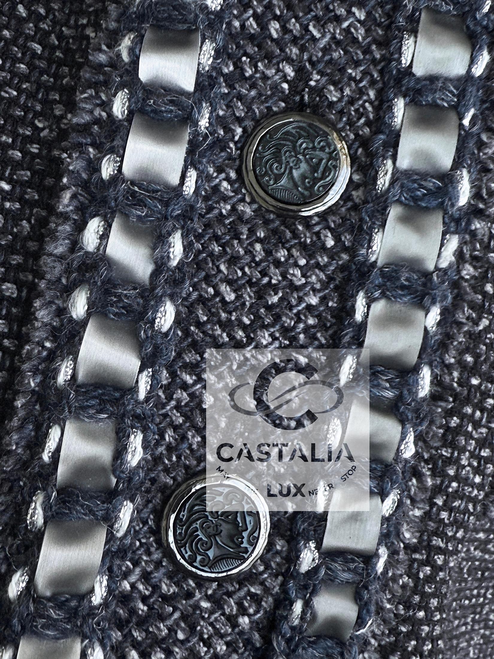 CHANEL 8K$ New Paris / Rom Tweed Kleid 36 FR im Angebot 2